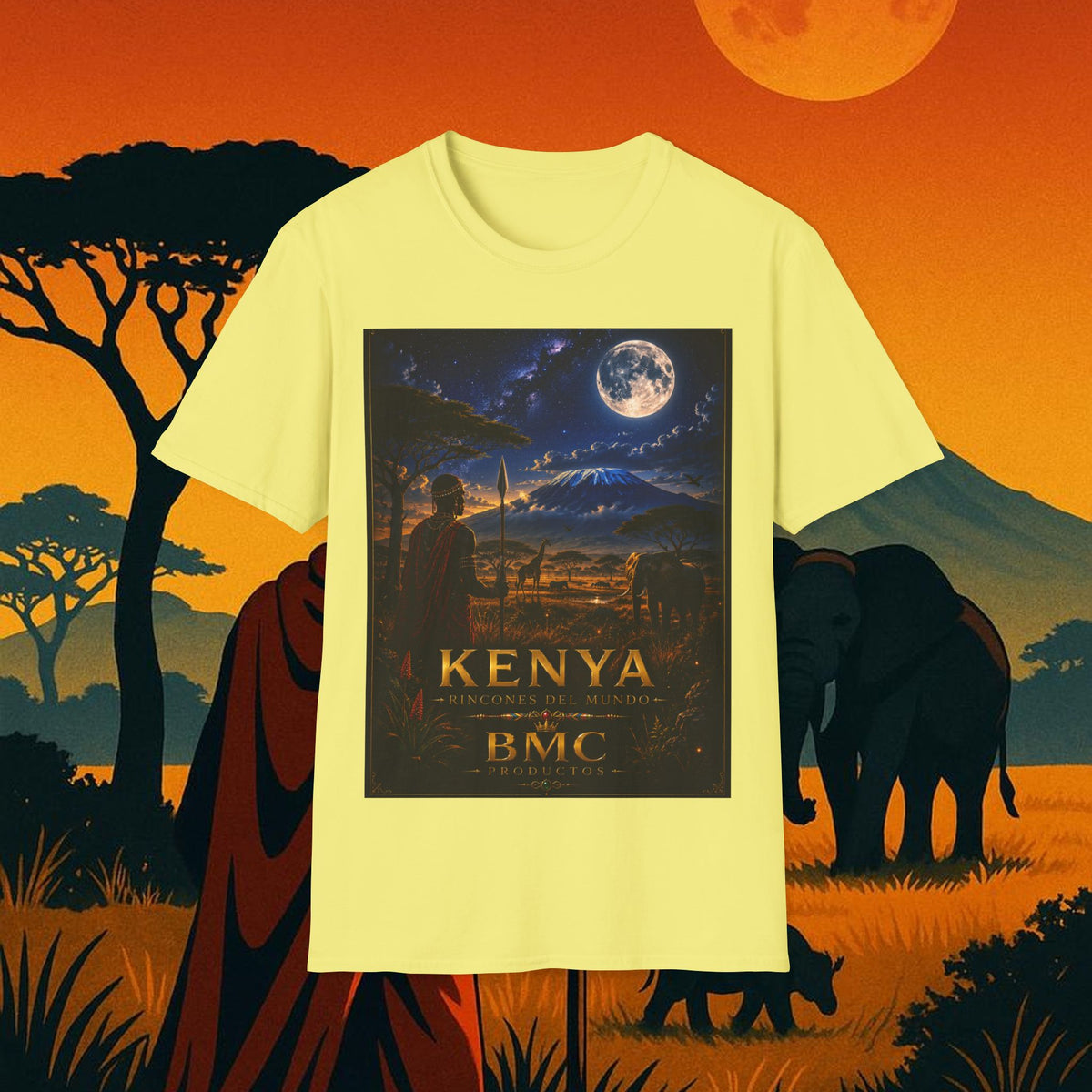 "Camiseta Kenia: Aventura Salvaje y Tierra de Horizontes Infinitos 🦁🌄🏕️"
