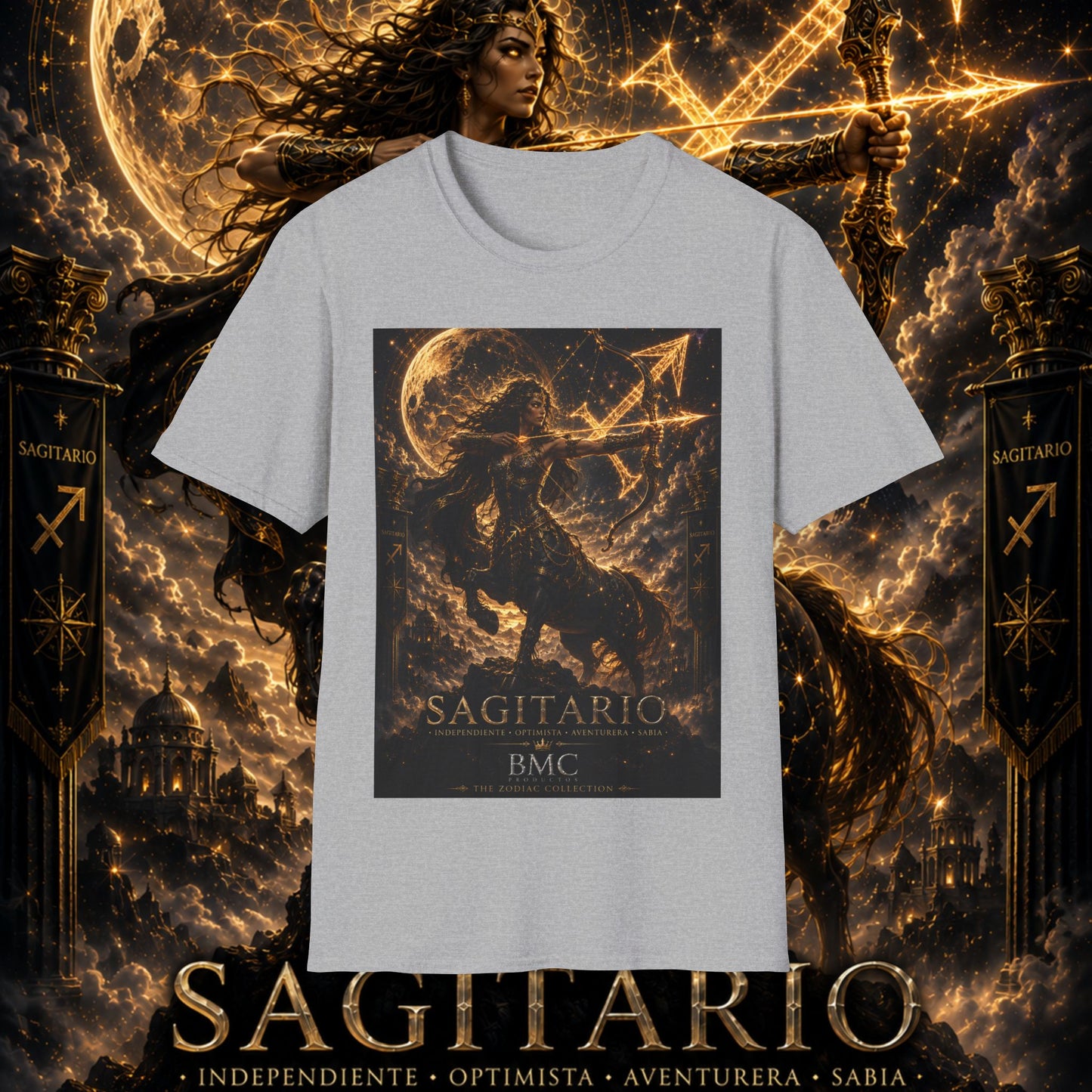 "Camiseta Sagitario M – La Cazadora del Horizonte"