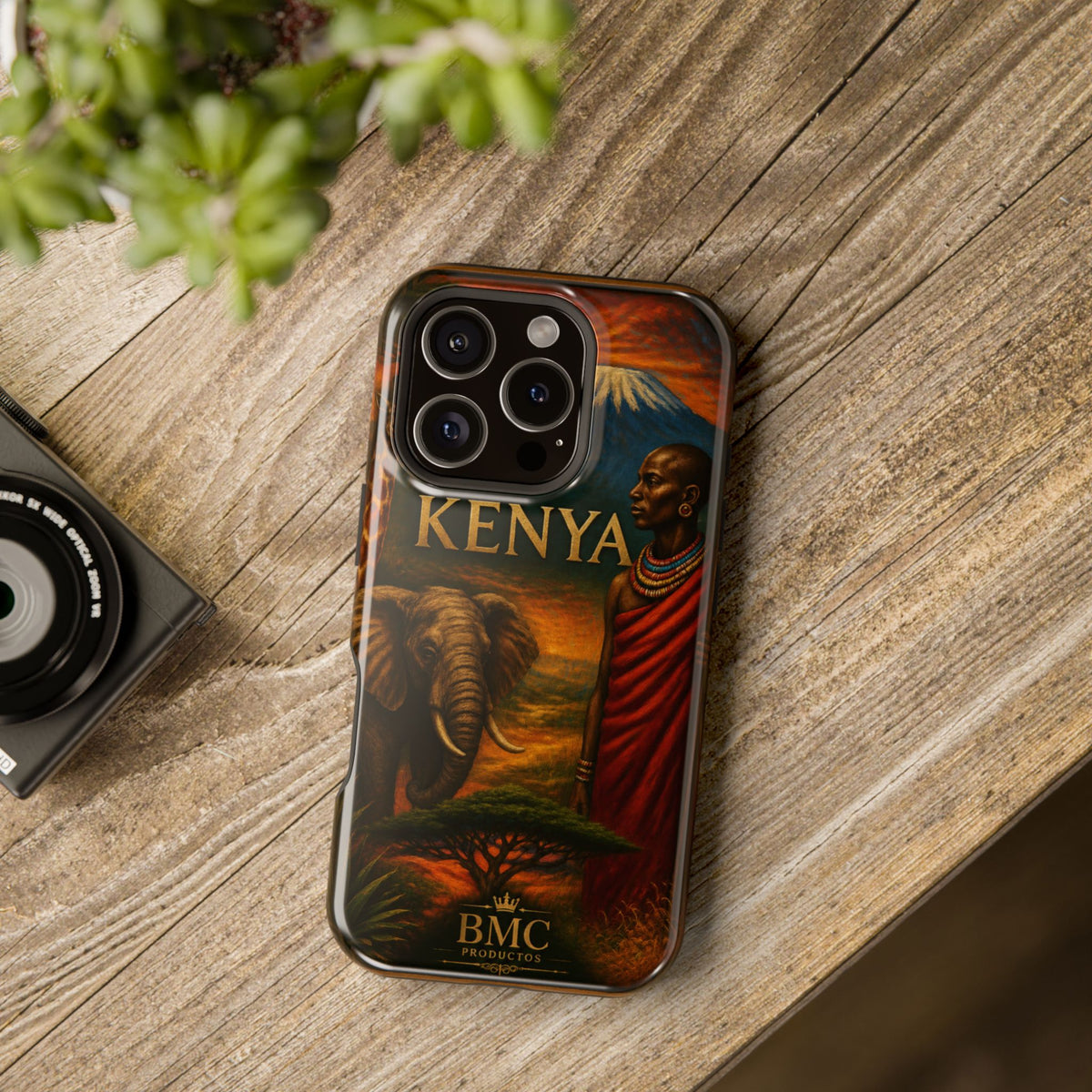 "Reinforced Magnetic Case Kenya: Wild Adventure and Land of Infinite Horizons 🦁🌄🏕️"
