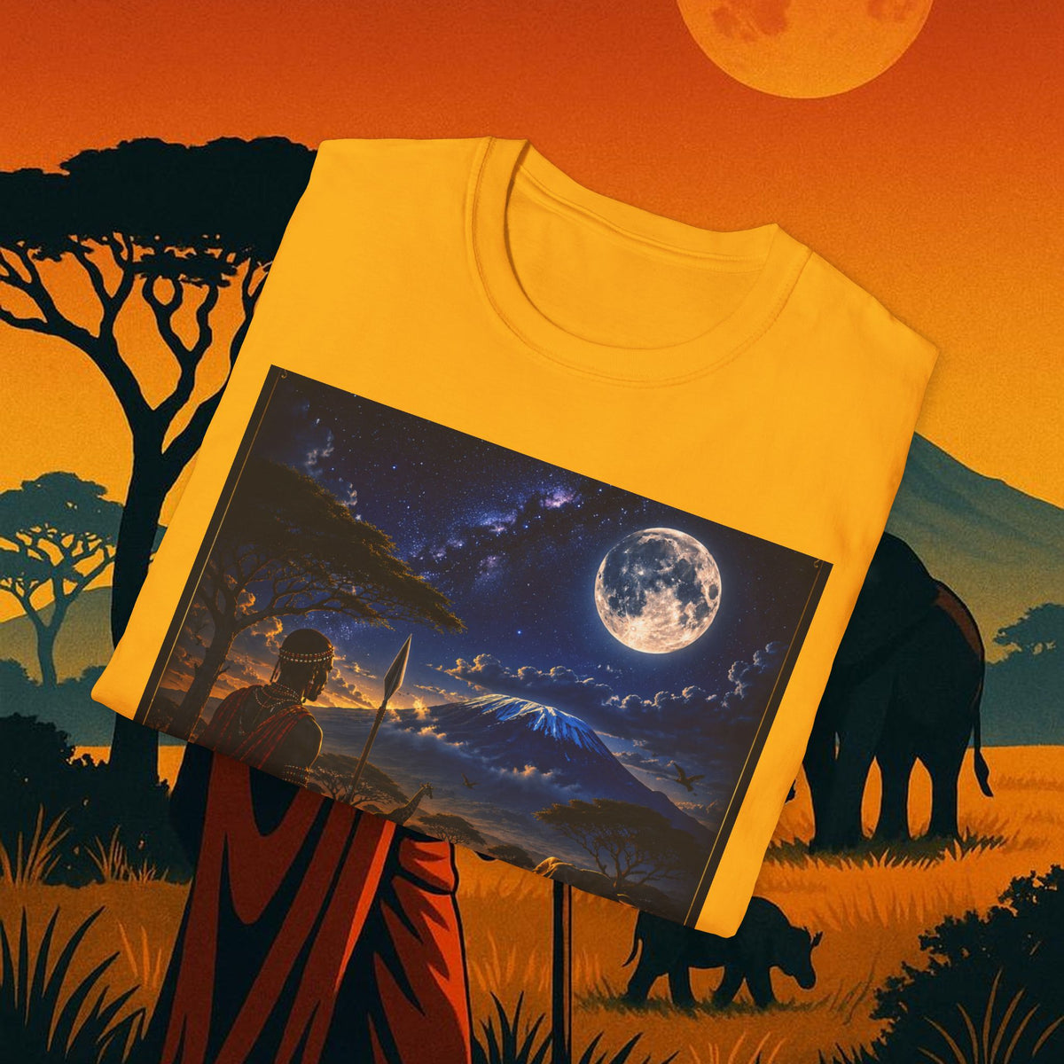 "Camiseta Kenia: Aventura Salvaje y Tierra de Horizontes Infinitos 🦁🌄🏕️"