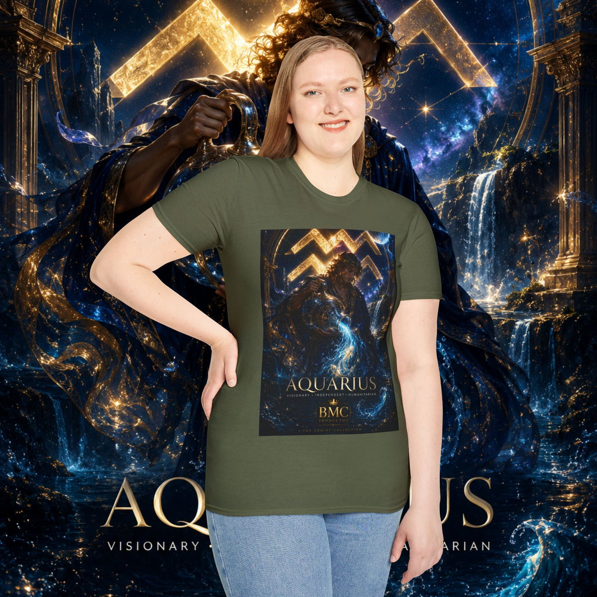 "Camiseta ♒ ACUARIO – El Visionario del Cielo y el Agua"
