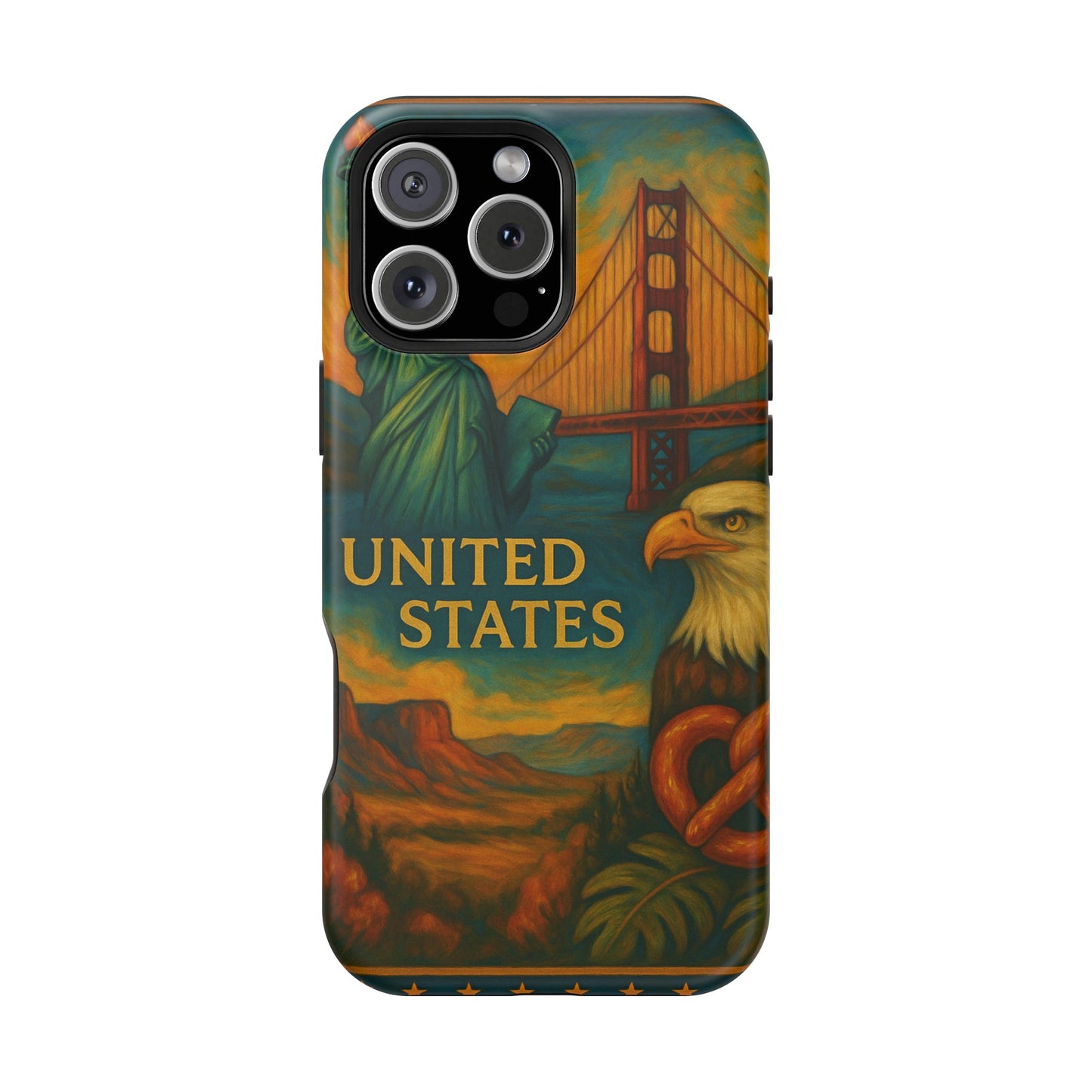 "Funda Magnética Reforzada Estados Unidos: Sueños, Libertad y Grandes Horizontes 🗽🏜️🌆"