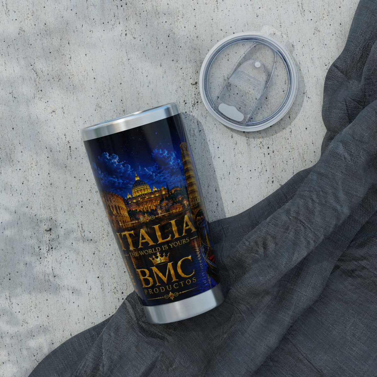 "Vaso Térmico Vagabond 20oz Italia: Arte, Pasión y Sabores Eternos 🎨🍝🏛️"