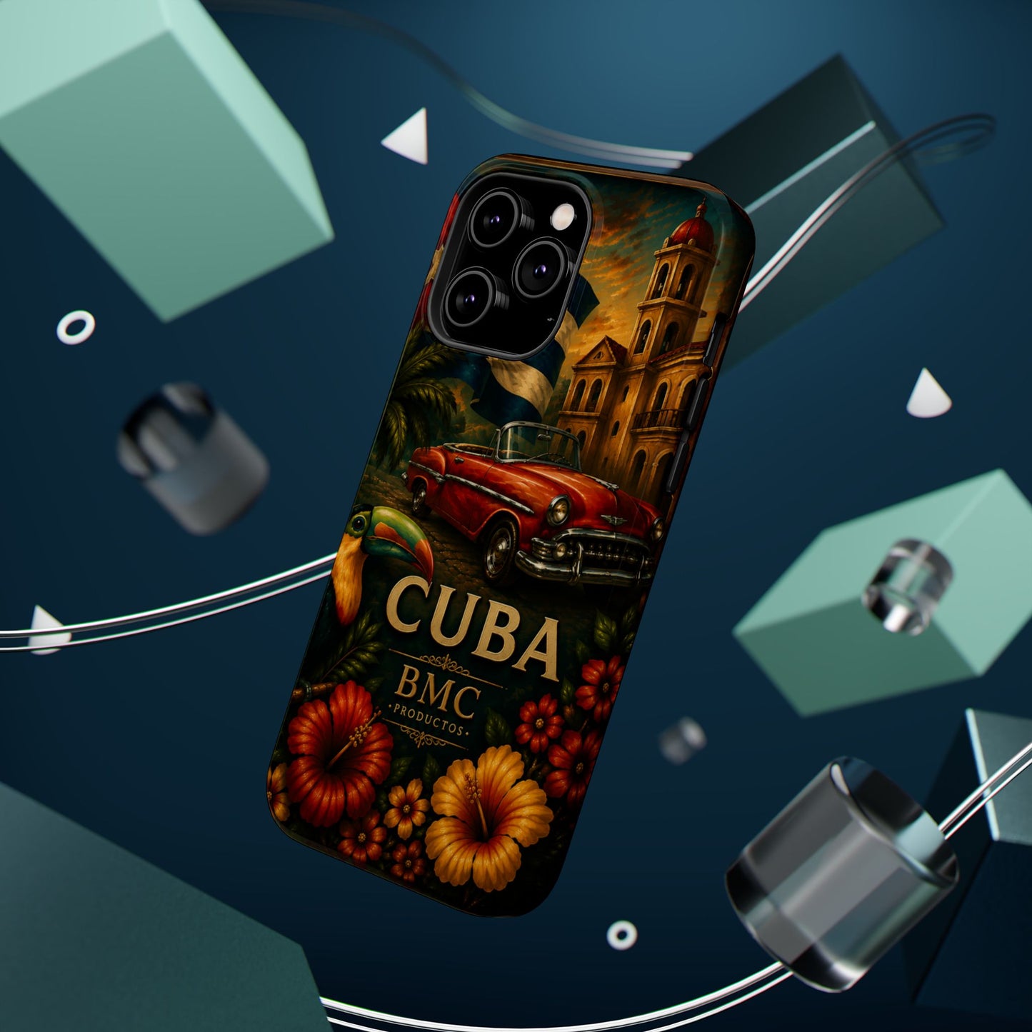 "Funda Magnética Reforzada Magnética Reforzada Cuba: Ritmo, Historia y Encanto Caribeño 🎺🚗🌴 "