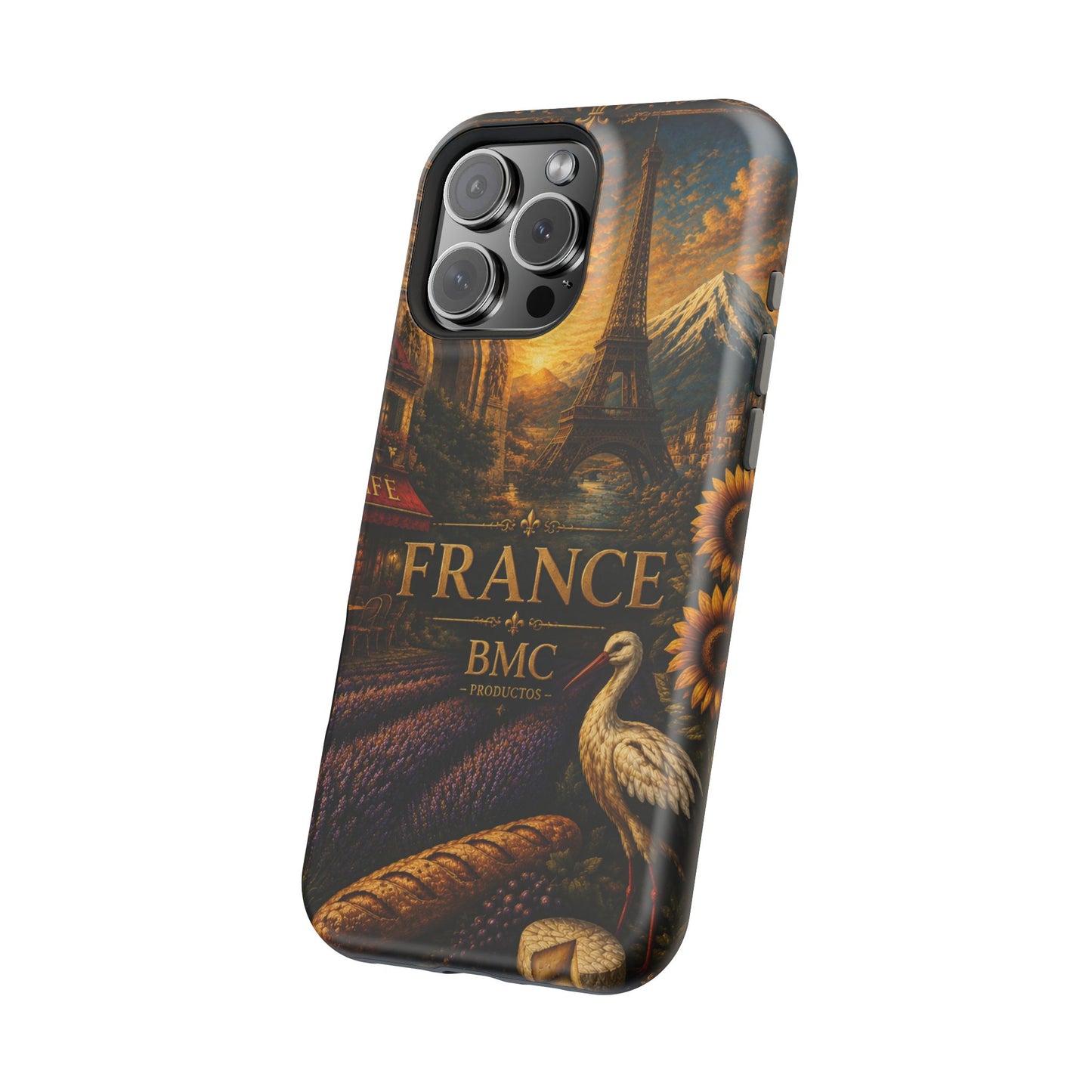 "Funda Magnética Reforzada Francia: Romance bajo la Luna 🌙🗼✨"