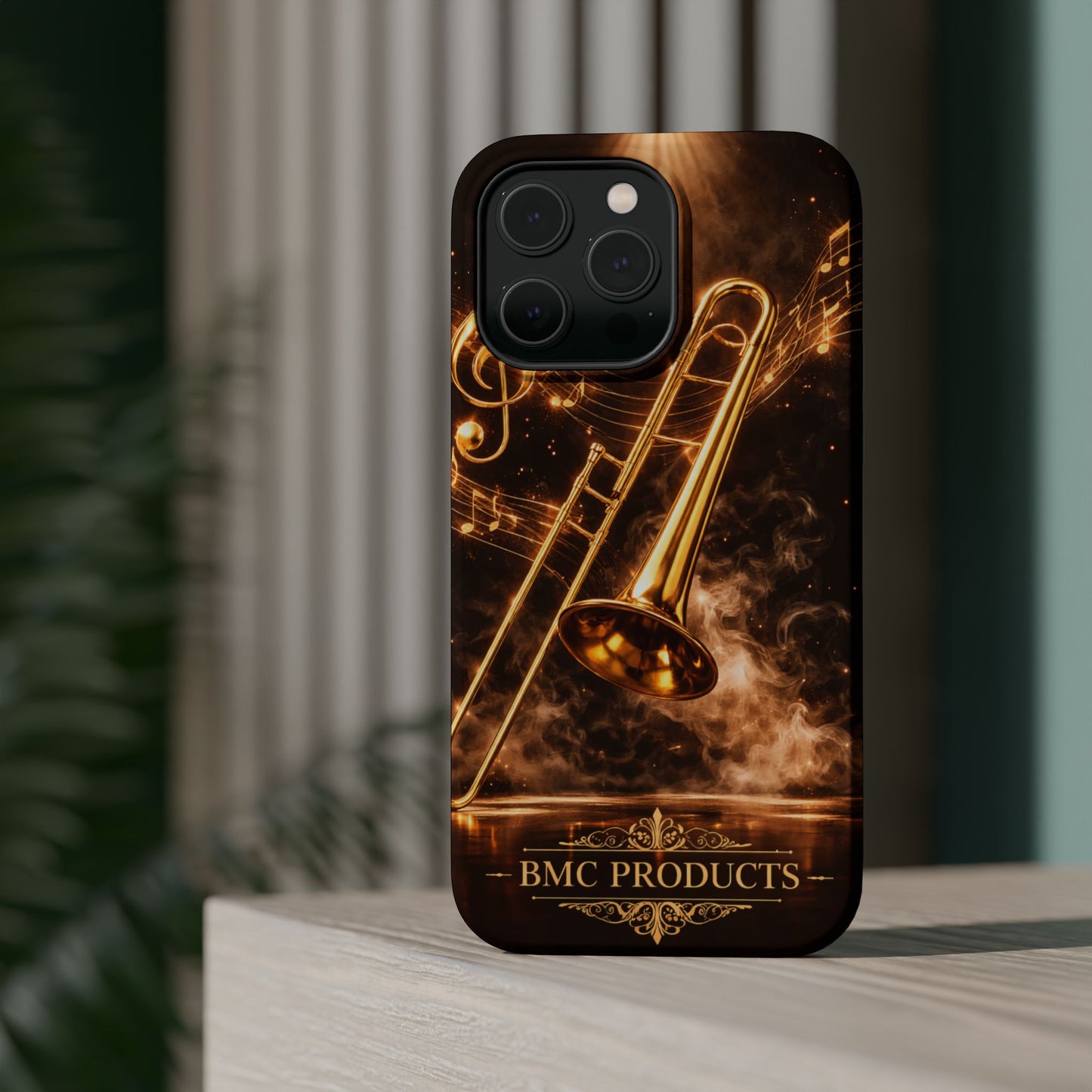 "Funda Magnética Reforzada Magnética Reforzada Trombón 🎷🔥No todos los fuegos hacen ruido… algunos tocan el alma.” 🔥🎷