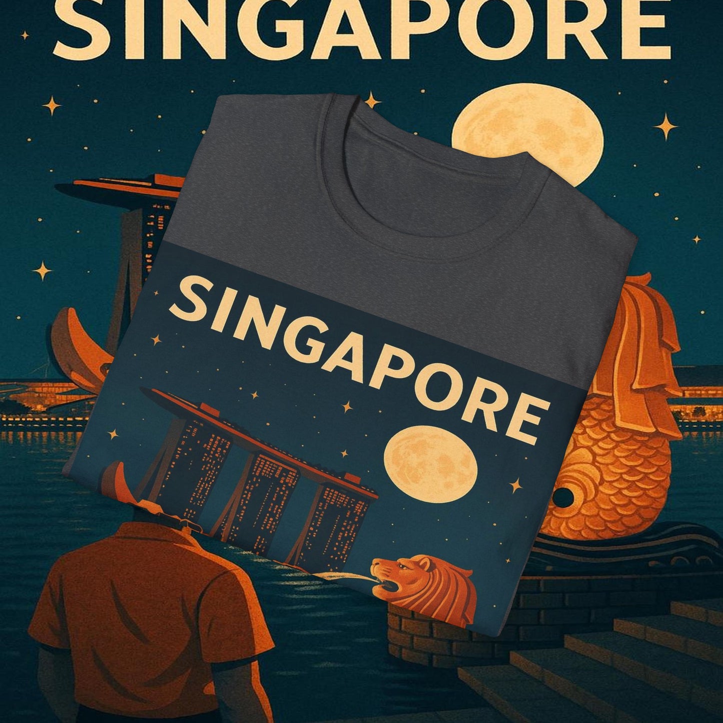 "Camiseta Singapur  🌆 – Futuro, cultura y naturaleza en un solo lugar"