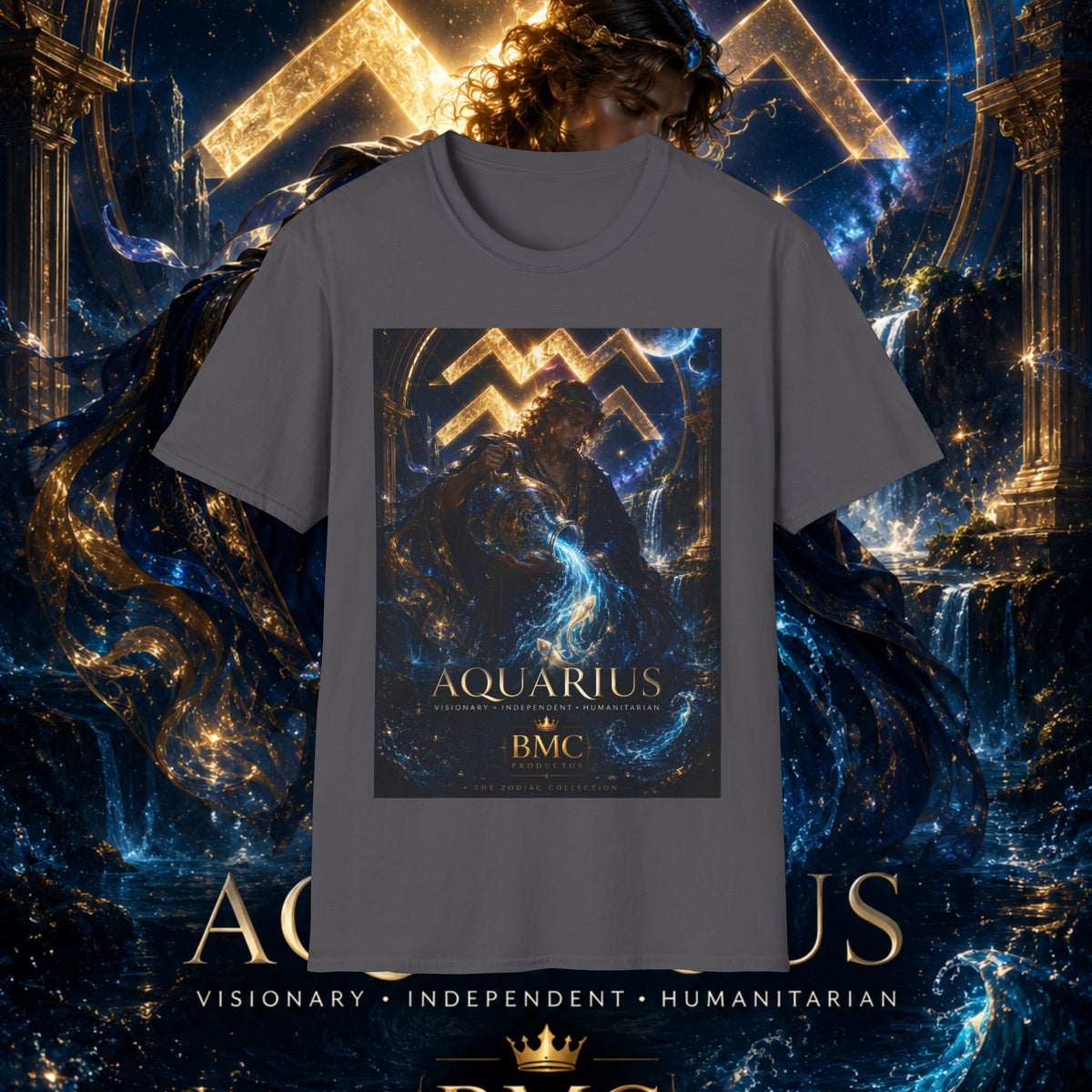 "Camiseta ♒ ACUARIO – El Visionario del Cielo y el Agua"