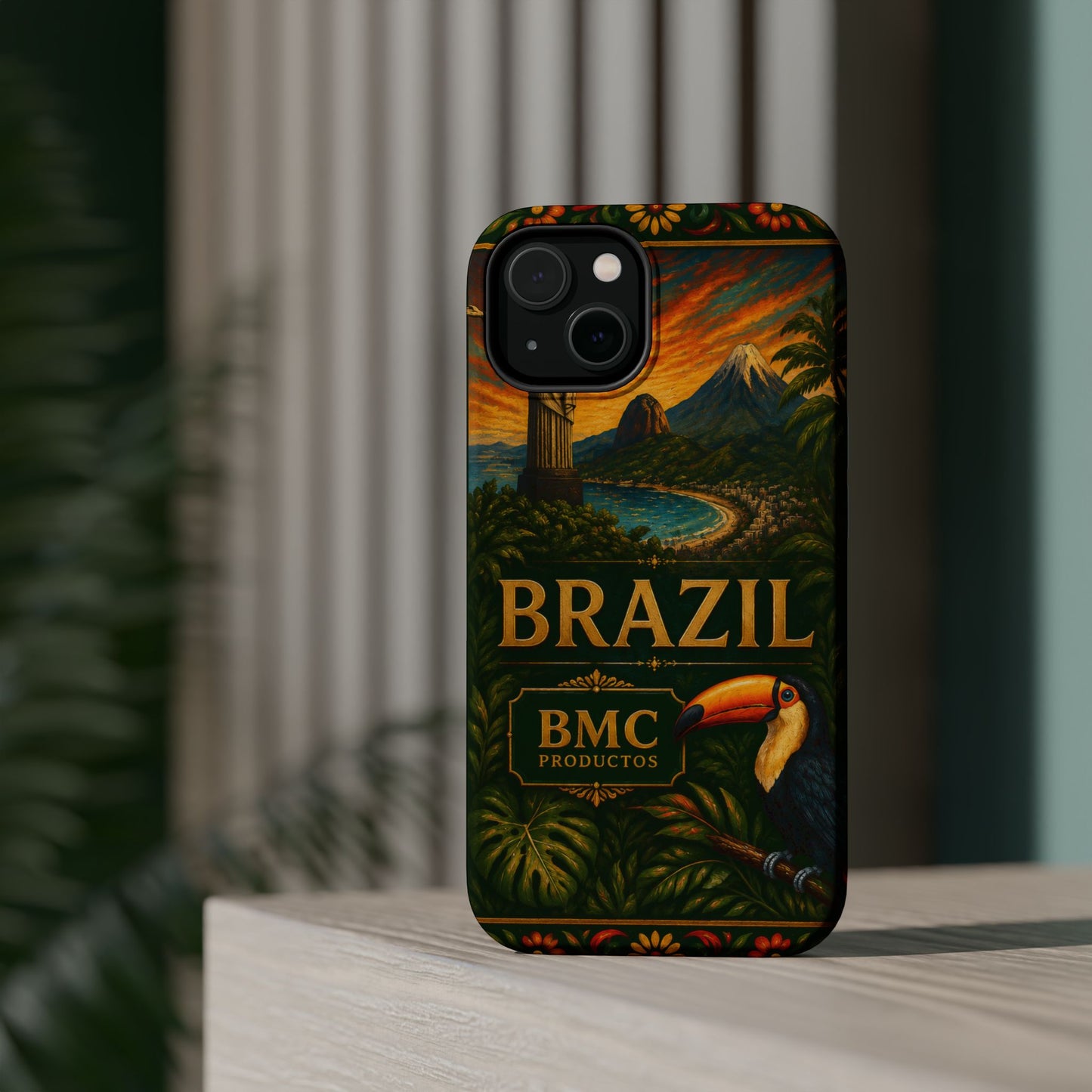 "Funda Magnética Reforzada Magnética Reforzada Brasil: Ritmo, Naturaleza y Alegría Infinita 🎶🌴🏖️"