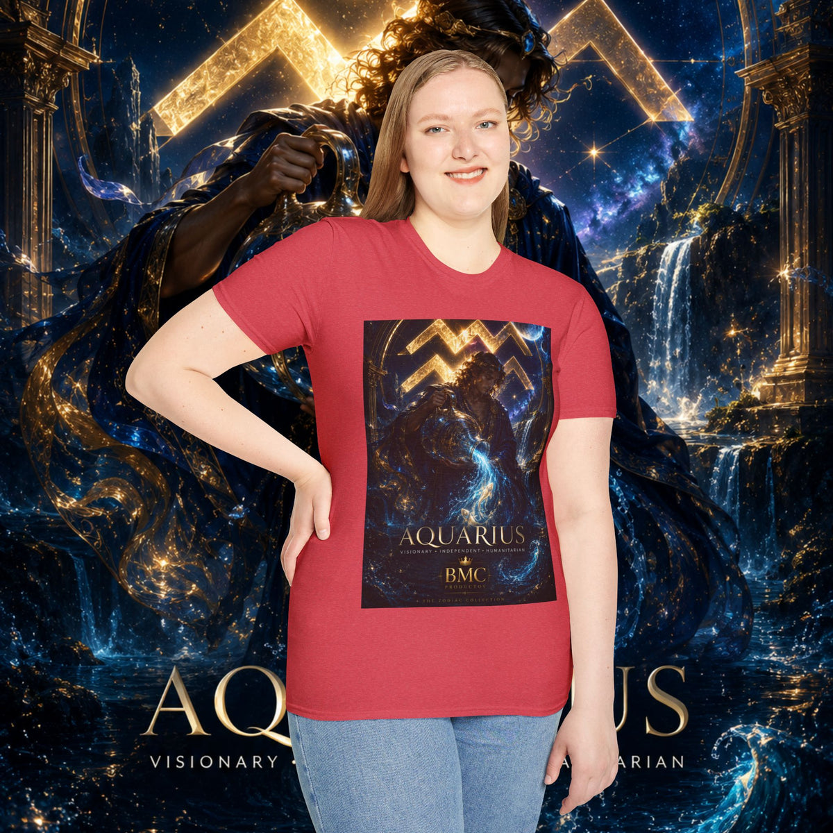 "Camiseta ♒ ACUARIO – El Visionario del Cielo y el Agua"
