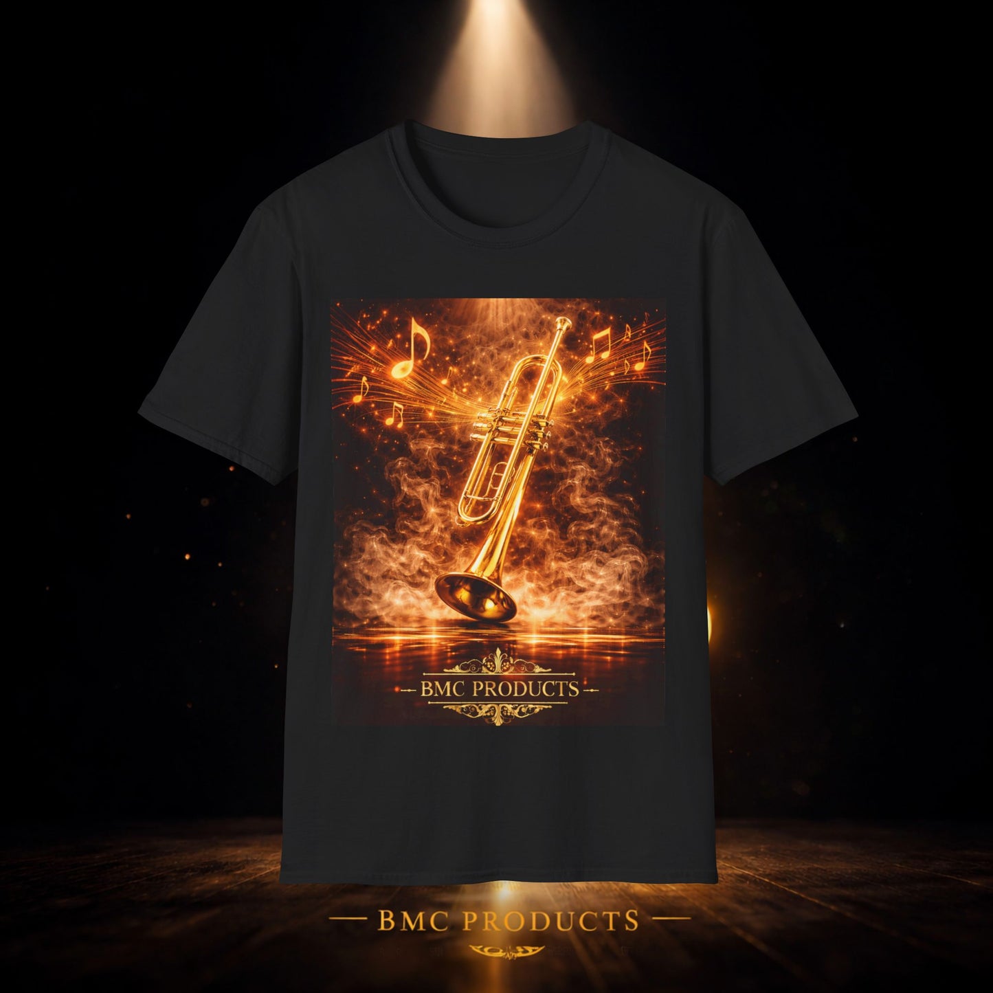 "Camiseta trompeta 🎺🔥Donde hay fuego, hay música.”