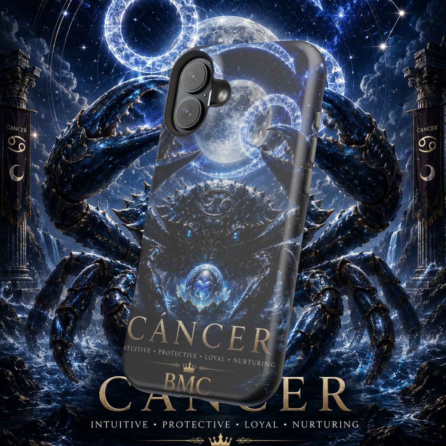 "Funda Magnética Reforzada ♋ Cáncer — Guardián de las profundidades""