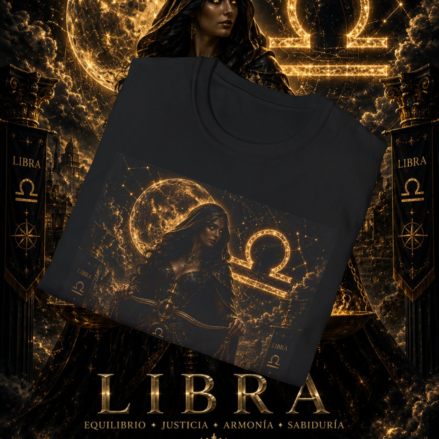 "Camiseta LIBRA – La Guardiana del Equilibrio"