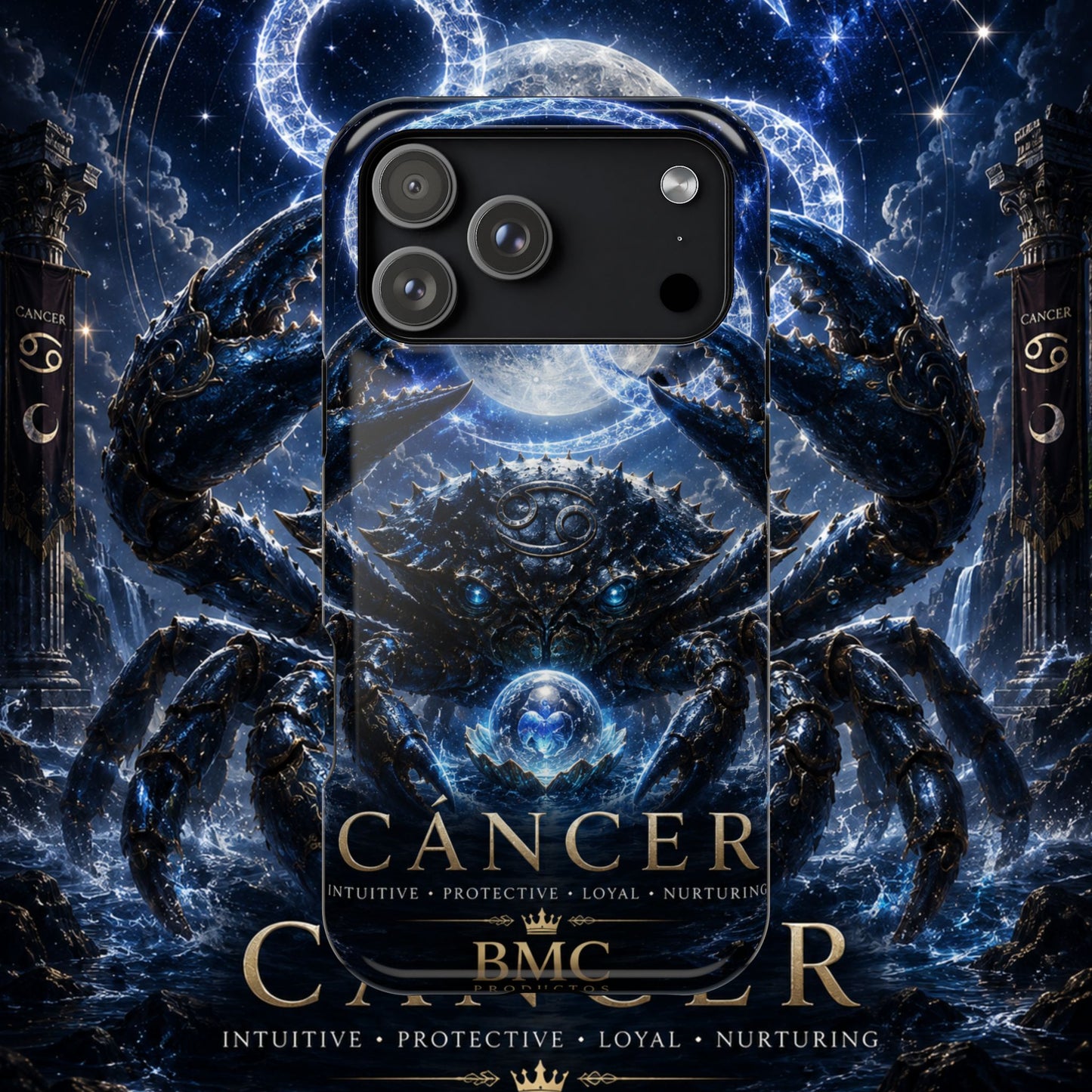 "Funda Magnética Reforzada ♋ Cáncer — Guardián de las profundidades""