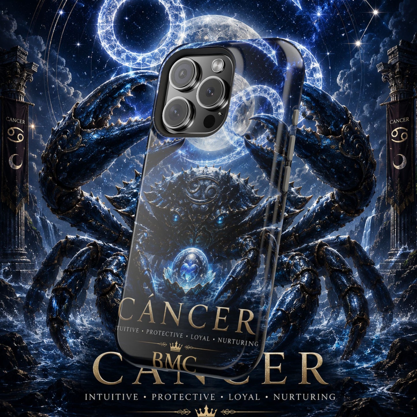 "Funda Magnética Reforzada ♋ Cáncer — Guardián de las profundidades""