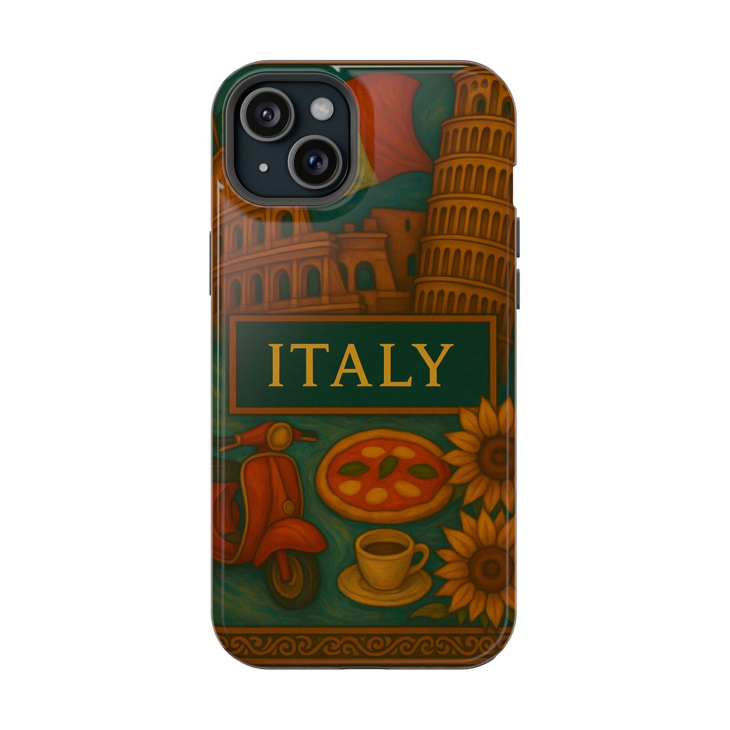"Funda Magnética Reforzada Magnética Reforzada Italia: Arte, Pasión y Sabores Eternos 🎨🍝🏛️"
