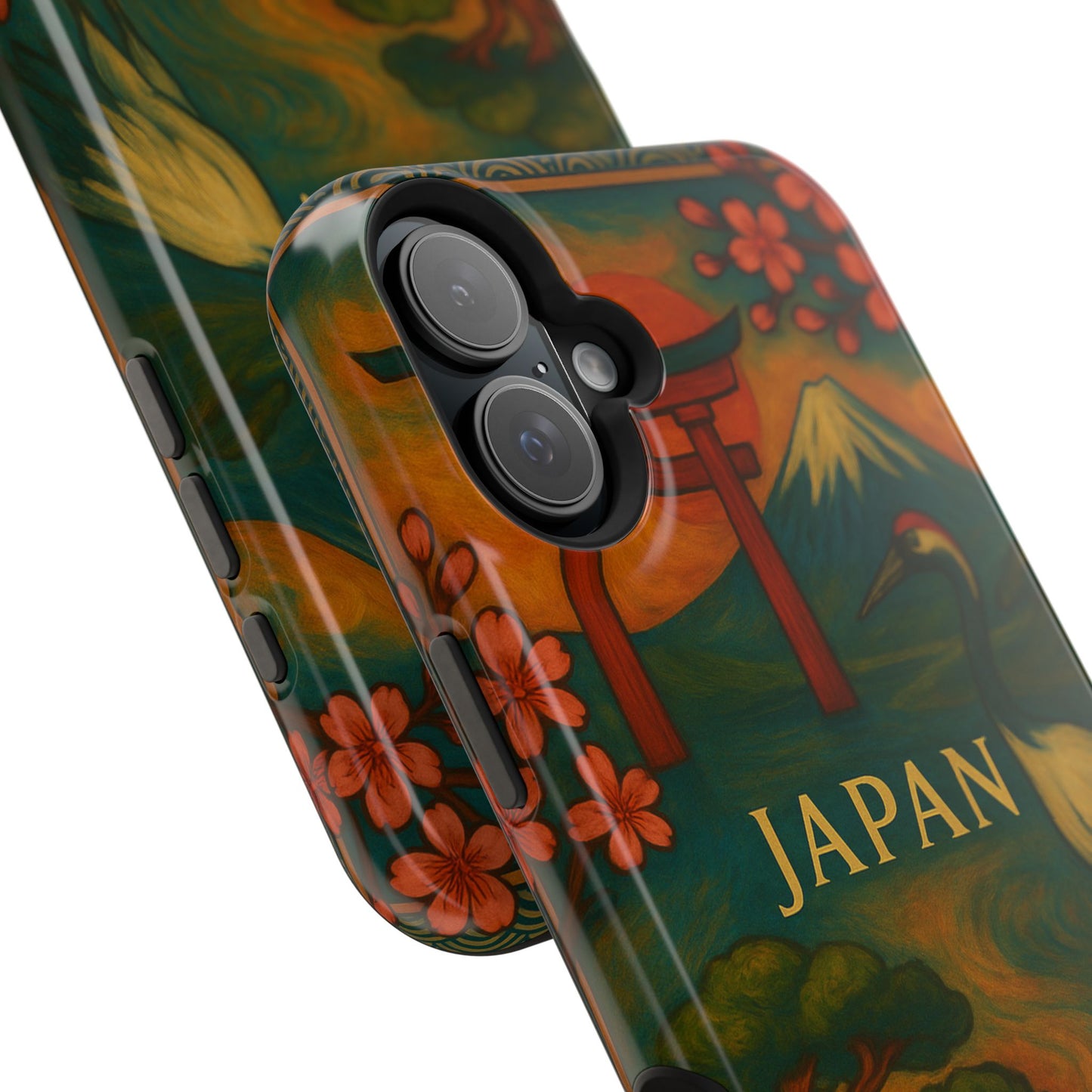 "Funda Magnética Reforzada Japón: Tradición entre Cerezos y Montañas 🌸⛩️🗻"