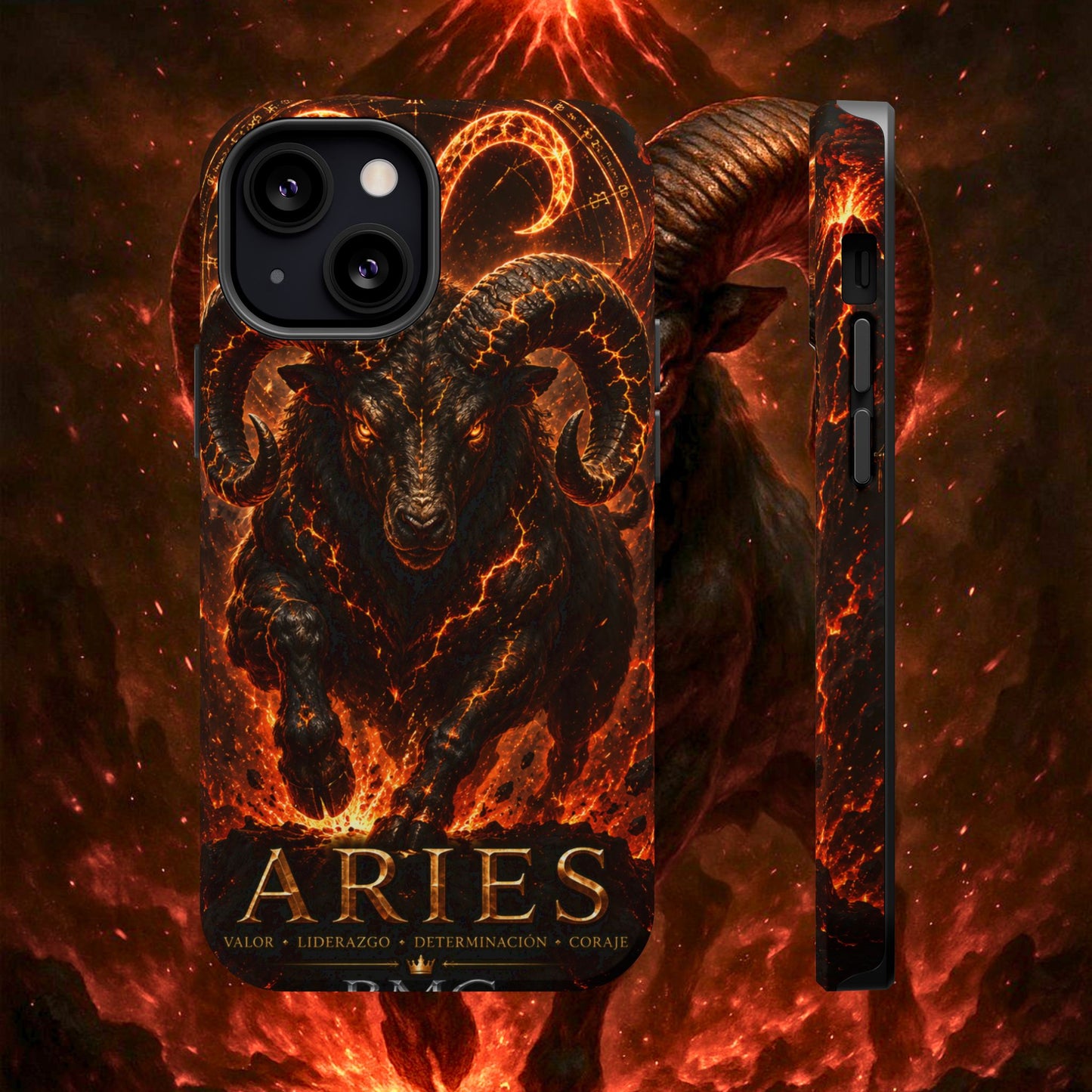 "Funda Magnética Reforzada ♈ Aries — Espíritu de fuego"