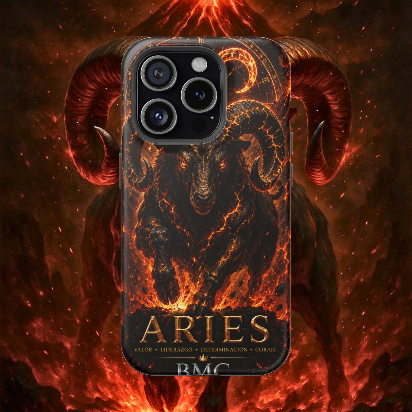 "Funda Magnética Reforzada ♈ Aries — Espíritu de fuego"