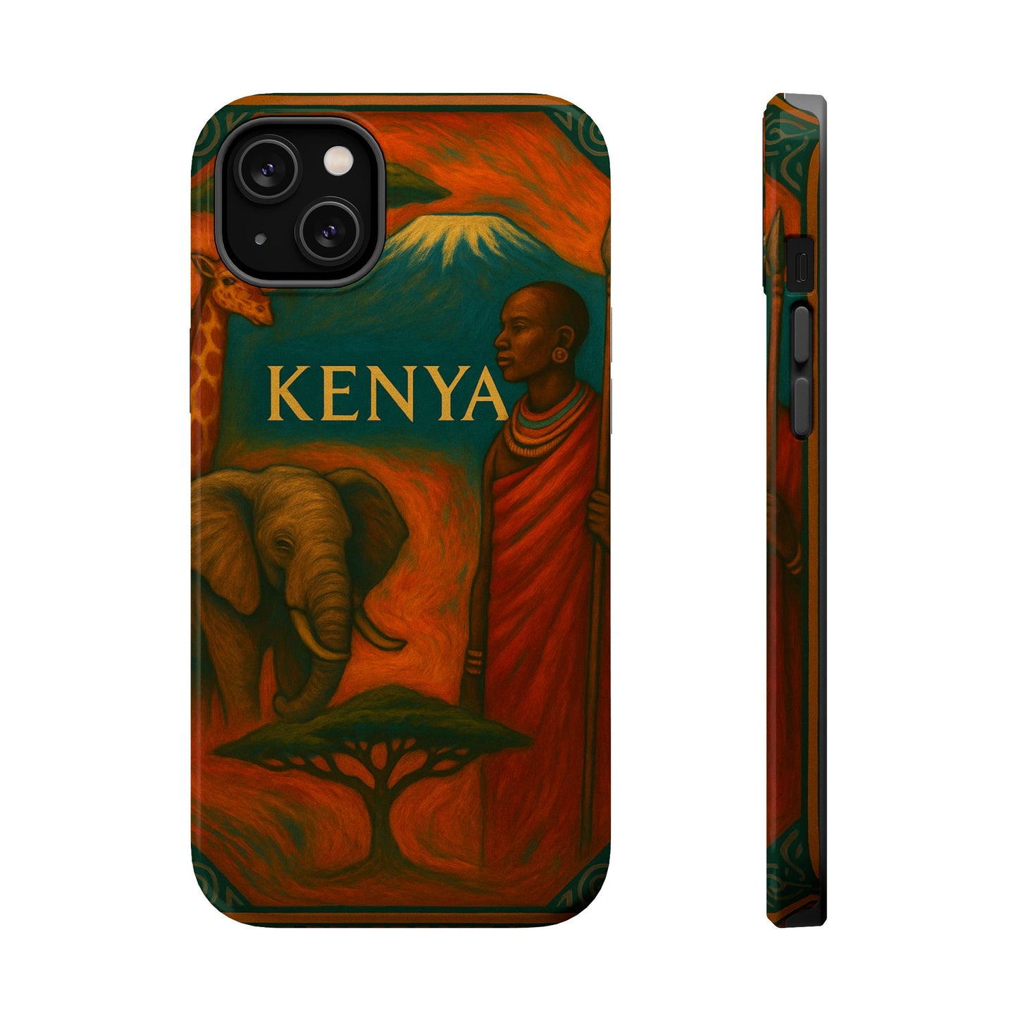 "Funda Magnética Reforzada Magnética Reforzada Kenia: Aventura Salvaje y Tierra de Horizontes Infinitos 🦁🌄🏕️"