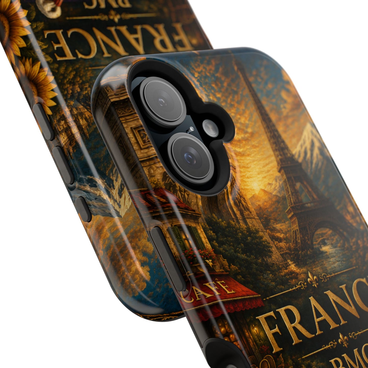 "Funda Magnética Reforzada Francia: Romance bajo la Luna 🌙🗼✨"