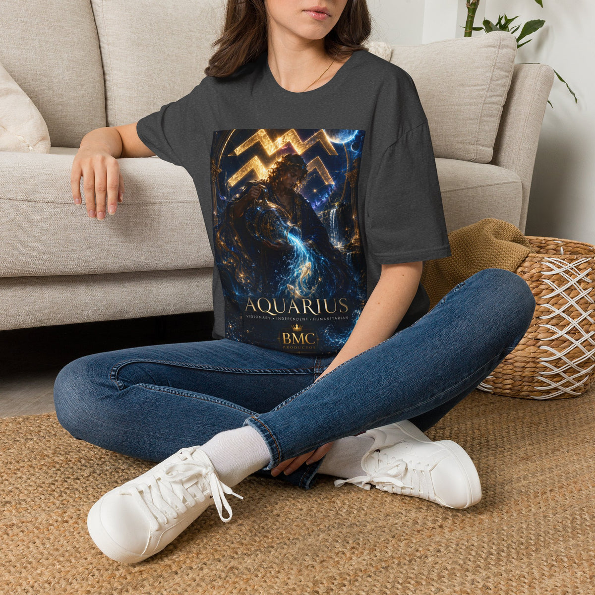 "Camiseta ♒ ACUARIO – El Visionario del Cielo y el Agua"