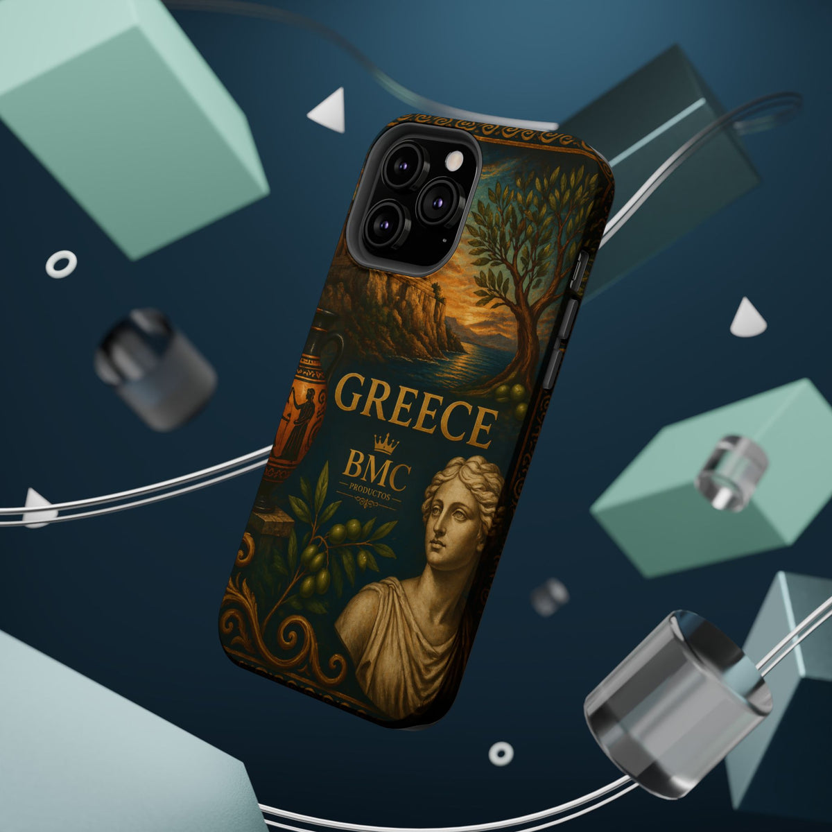"Funda Magnética Reforzada Magnética Reforzada Grecia: Cuna de Dioses, Maravillas y Filosofía 🌊🏛️⚡"