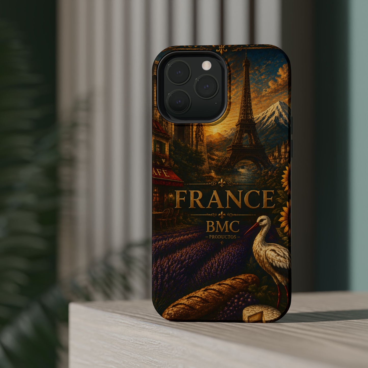 "Funda Magnética Reforzada Francia: Romance bajo la Luna 🌙🗼✨"