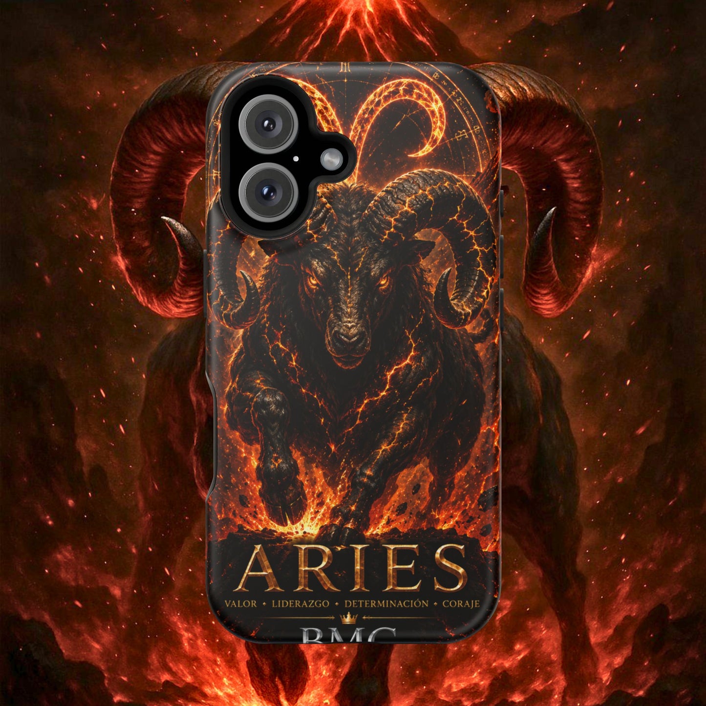"Funda Magnética Reforzada ♈ Aries — Espíritu de fuego"