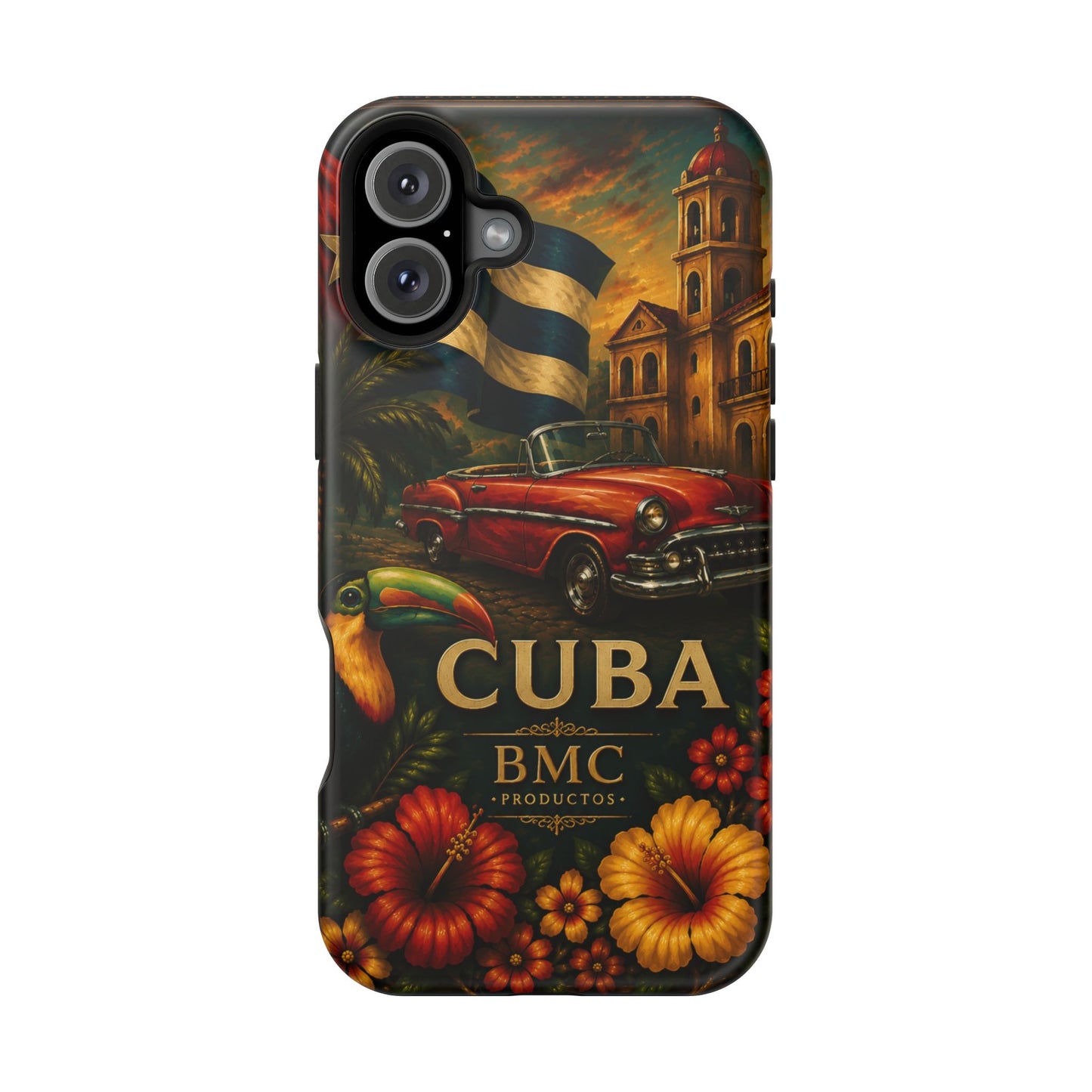"Funda Magnética Reforzada Magnética Reforzada Cuba: Ritmo, Historia y Encanto Caribeño 🎺🚗🌴 "