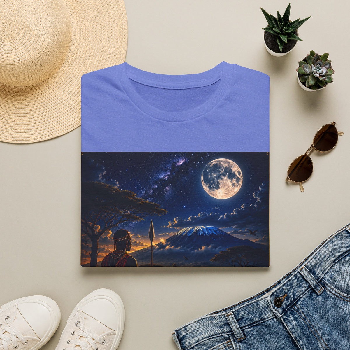 "Camiseta Kenia: Aventura Salvaje y Tierra de Horizontes Infinitos 🦁🌄🏕️"