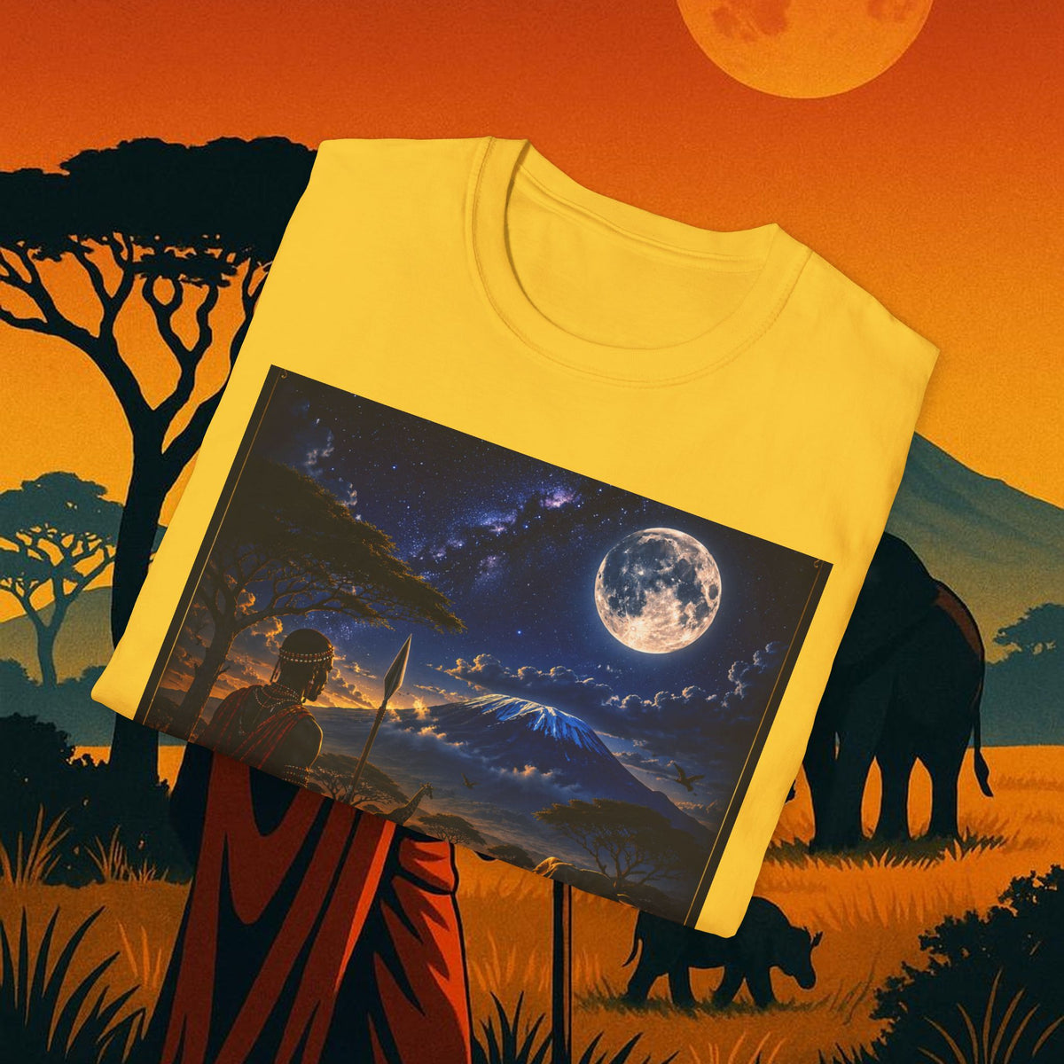 "Camiseta Kenia: Aventura Salvaje y Tierra de Horizontes Infinitos 🦁🌄🏕️"