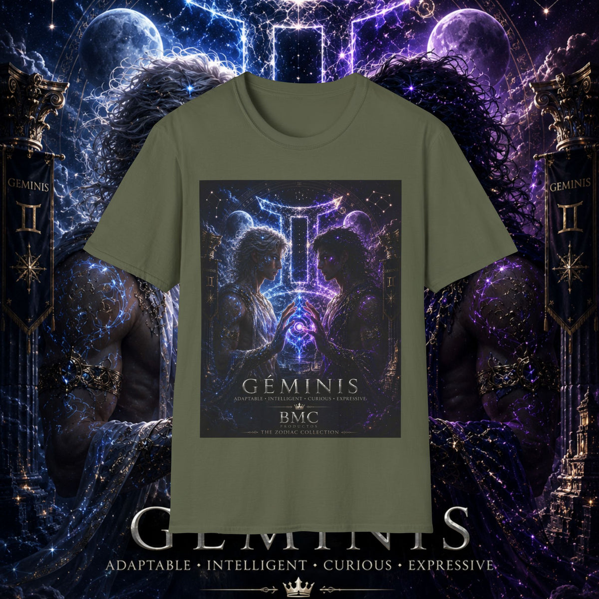 "Camiseta ♊ Géminis — Reflejo del alma dividida"