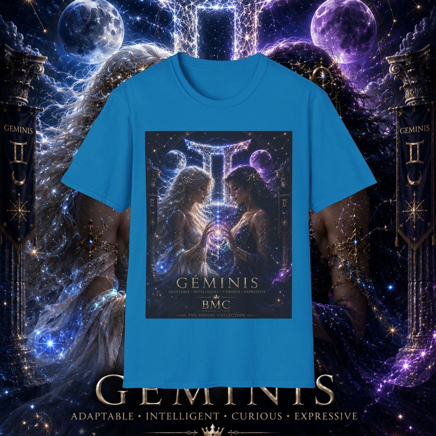 "Camiseta ♊ Géminis M — Reflejo del alma dividida"