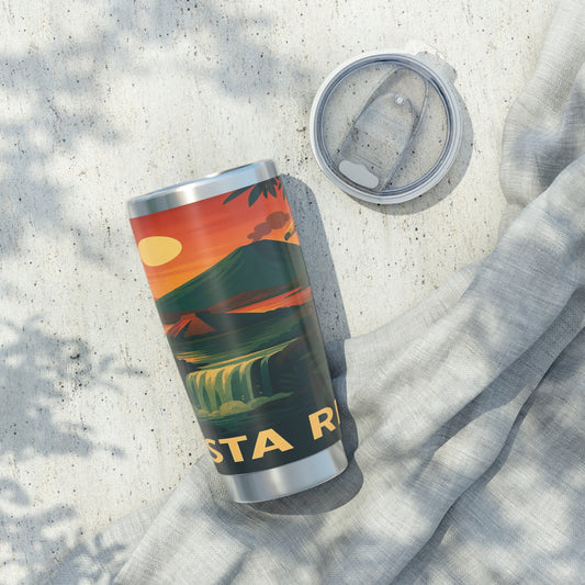 "Vaso Térmico Vagabond 20oz Costa Rica: Pura Vida entre Volcanes y Selvas 🌋🌴🦜"