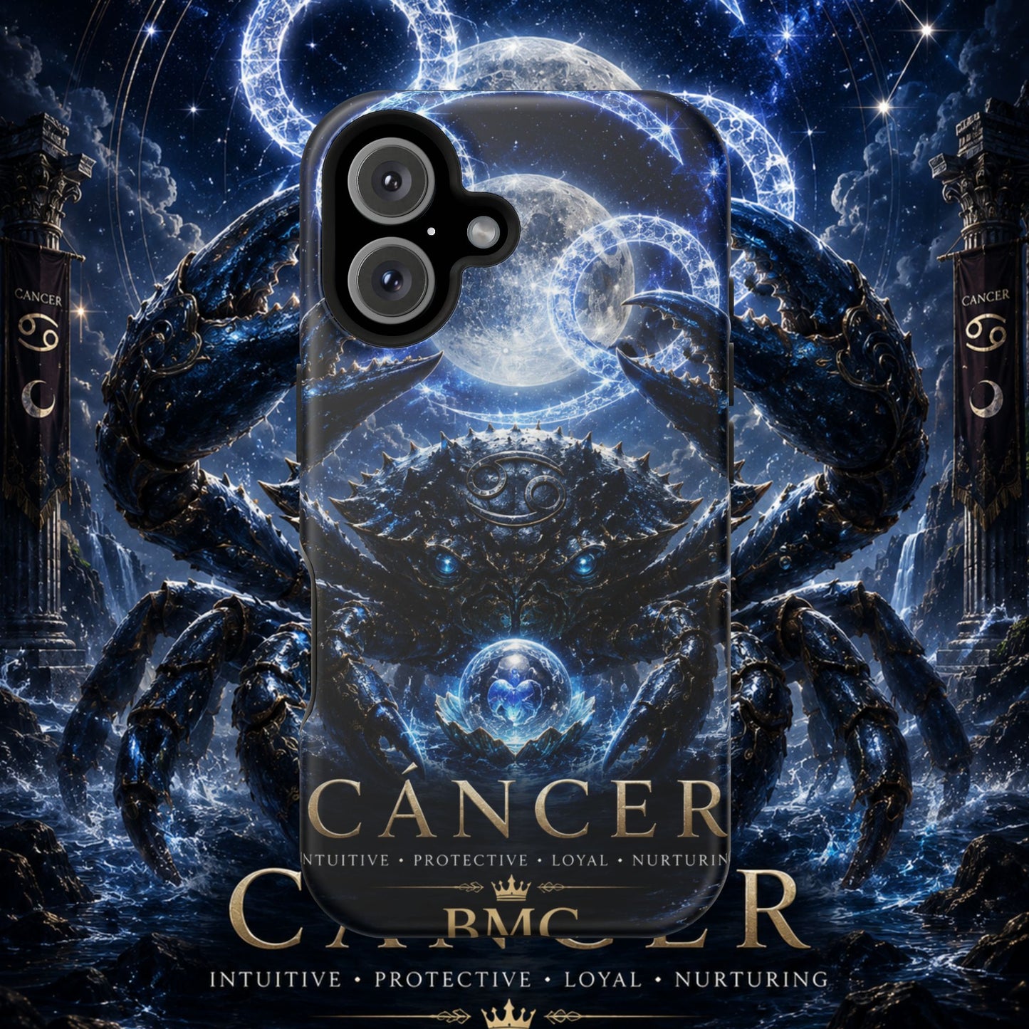 "Funda Magnética Reforzada ♋ Cáncer — Guardián de las profundidades""