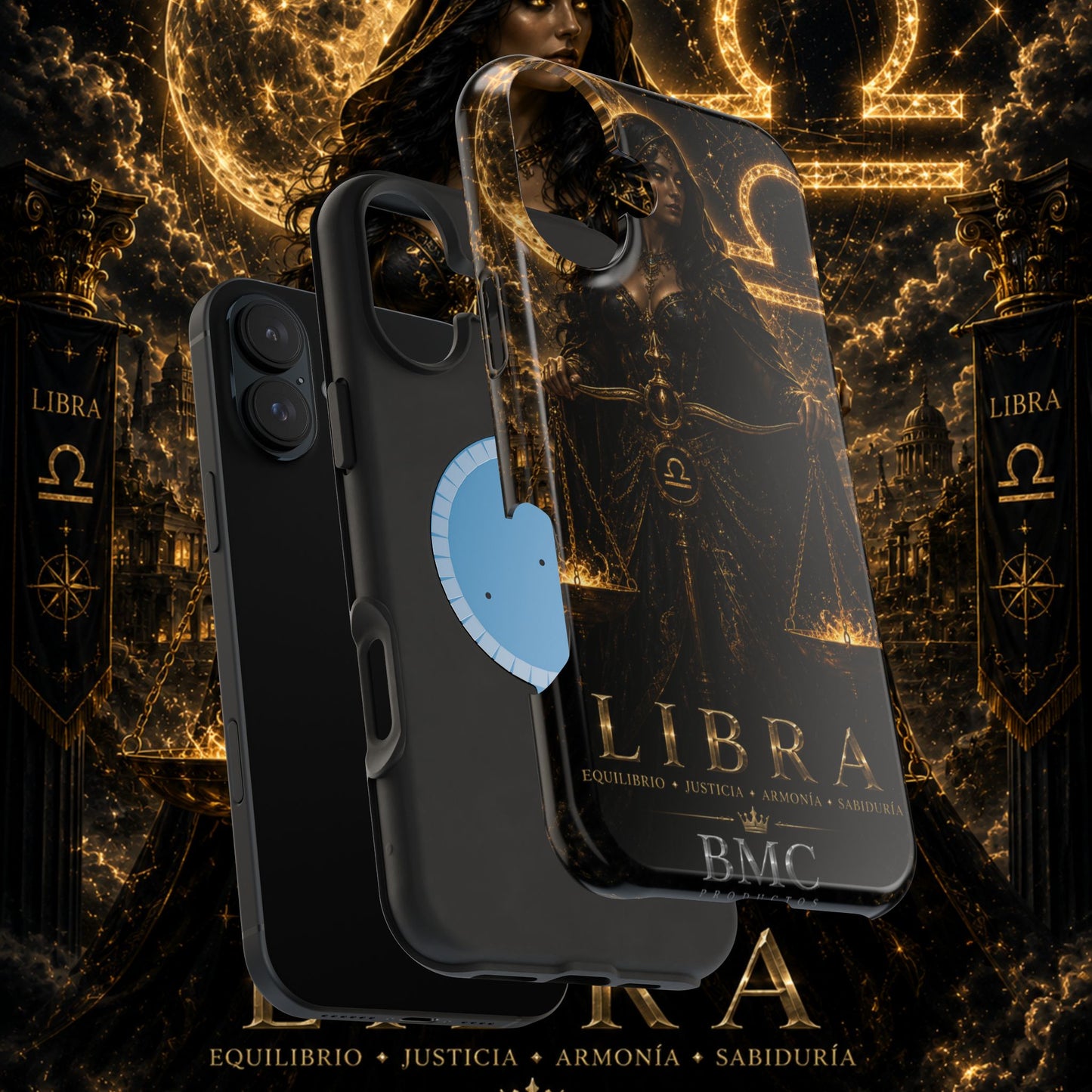 "Funda Magnética Reforzada libra– La Guardiana del Equilibrio"
