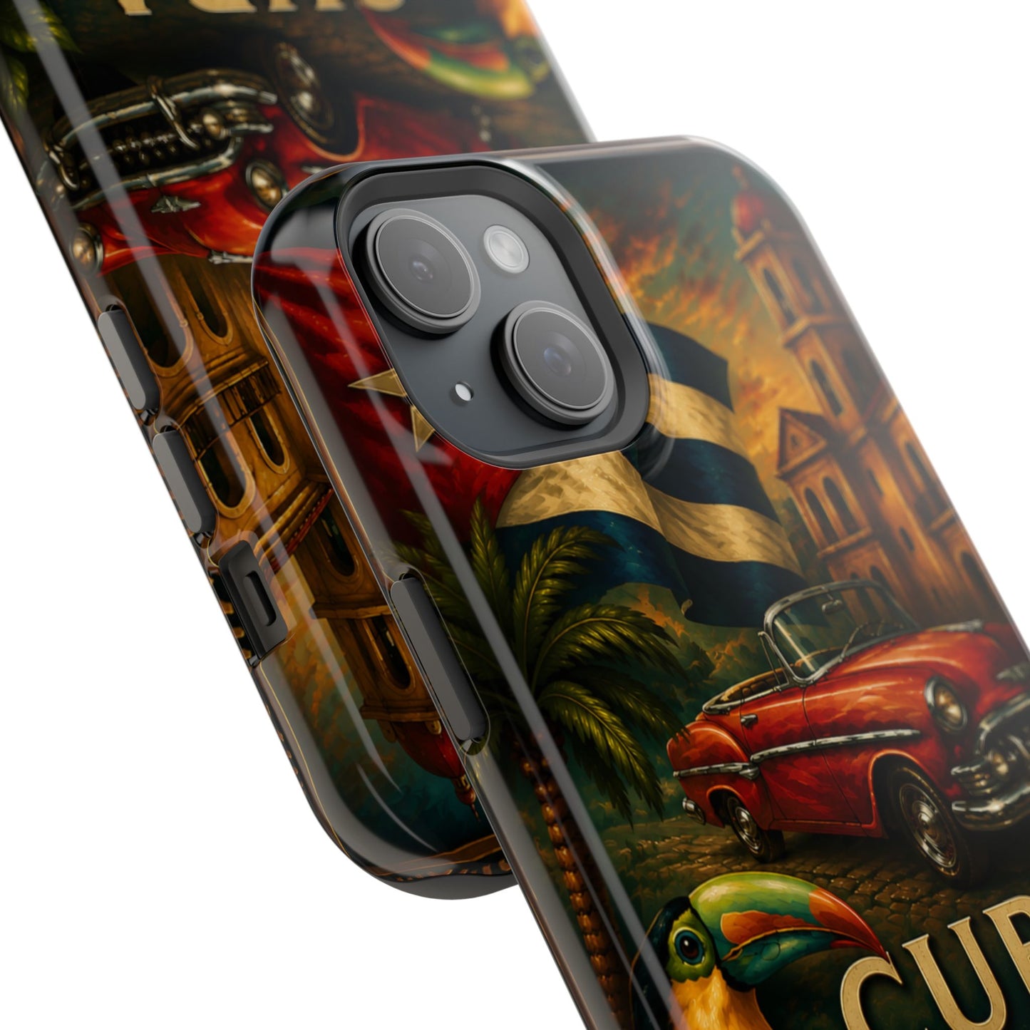 "Funda Magnética Reforzada Magnética Reforzada Cuba: Ritmo, Historia y Encanto Caribeño 🎺🚗🌴 "