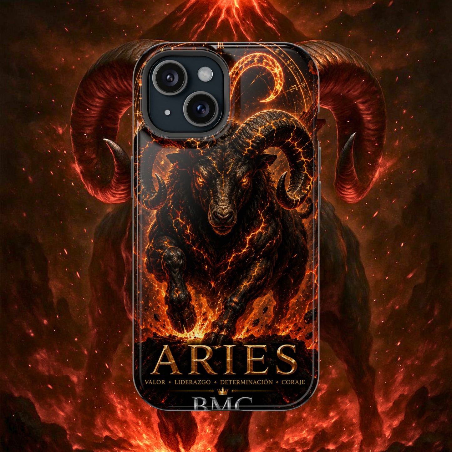 "Funda Magnética Reforzada ♈ Aries — Espíritu de fuego"