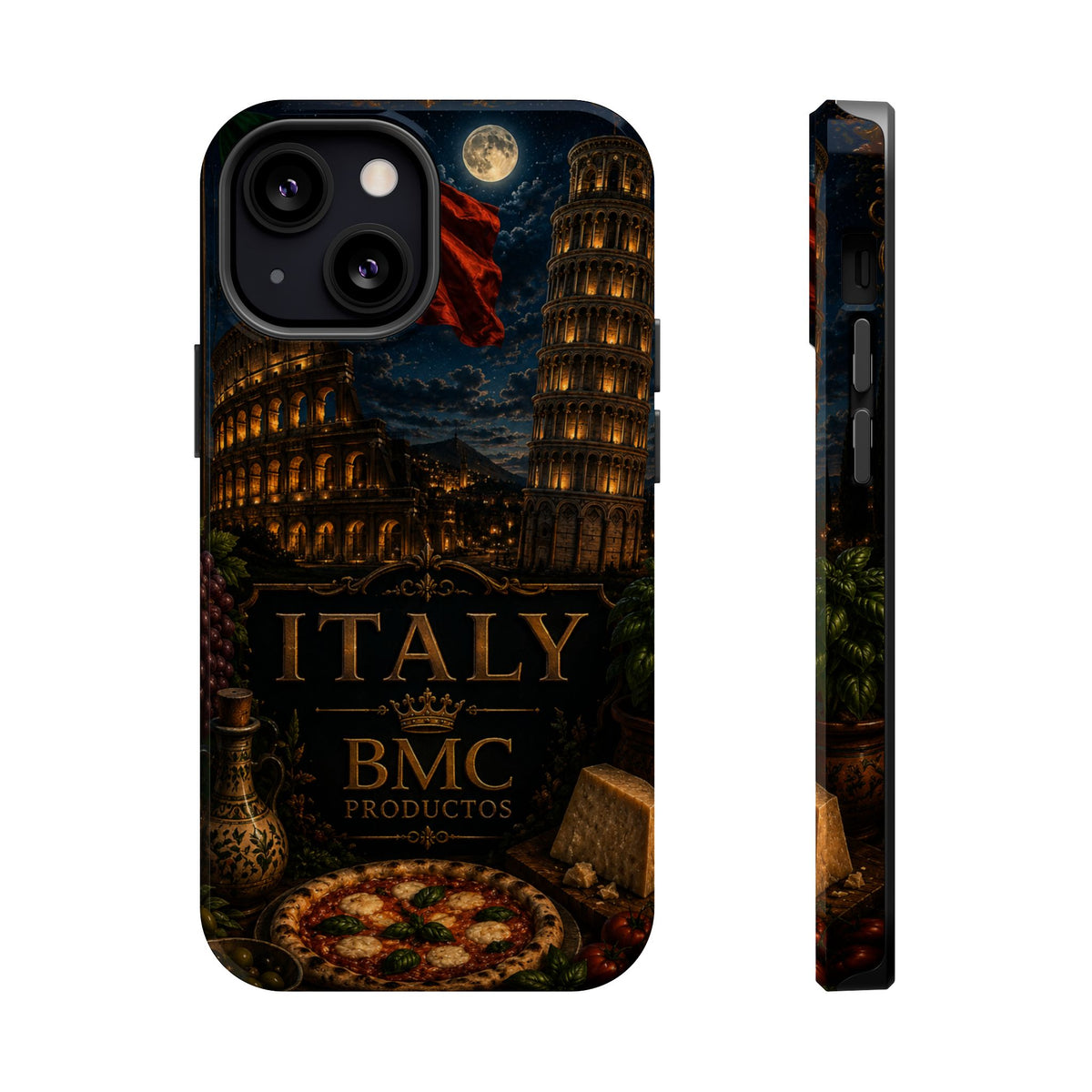 "Funda Magnética Reforzada Magnética Reforzada Italia: Arte, Pasión y Sabores Eternos 🎨🍝🏛️"