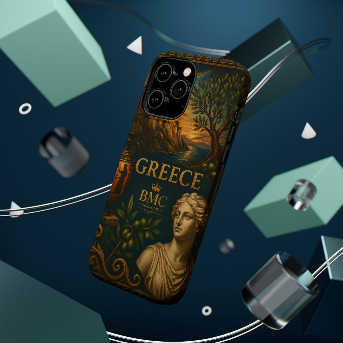 "Funda Magnética Reforzada Magnética Reforzada Grecia: Cuna de Dioses, Maravillas y Filosofía 🌊🏛️⚡"