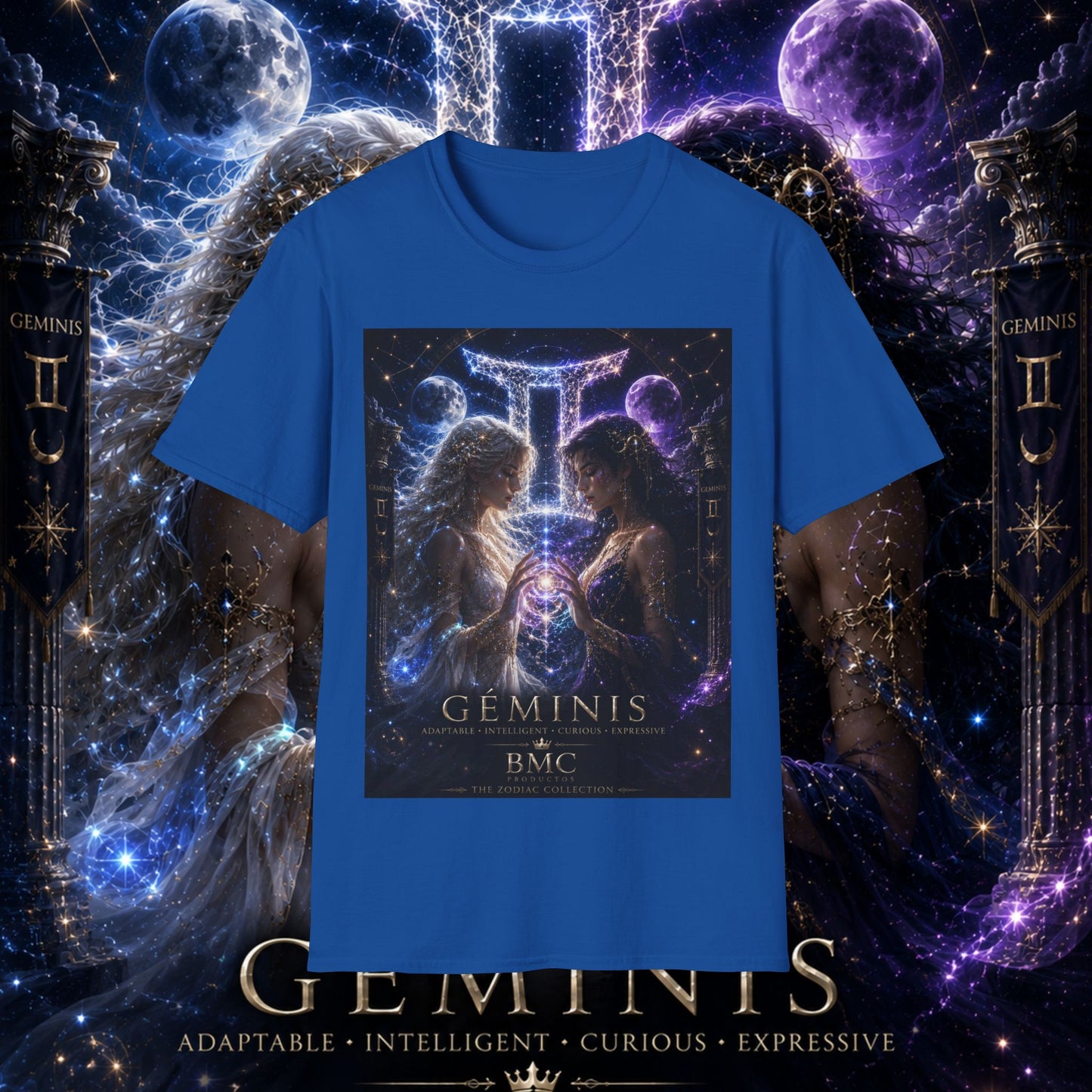"Camiseta ♊ Géminis M — Reflejo del alma dividida"