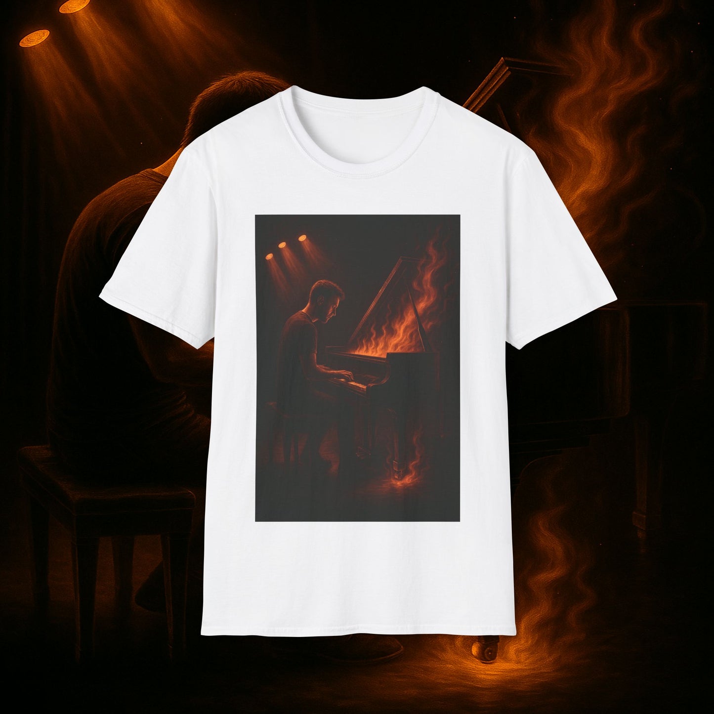 "Camiseta piano 🎹🔥Cuando las manos arden… el alma canta.” 🔥🎹