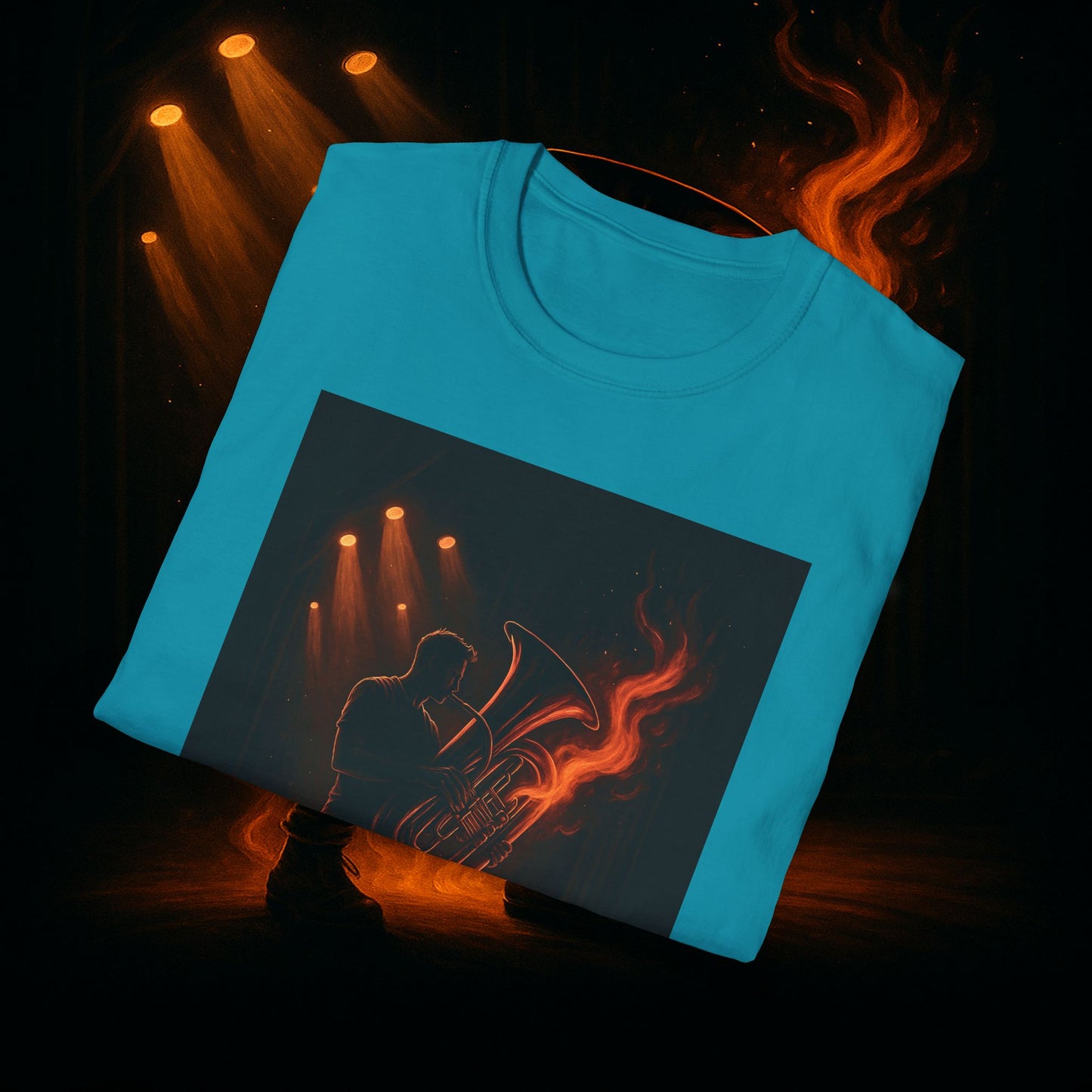"Camiseta Tuba 🎺🔥 Cuando el alma suena, todo arde.”
