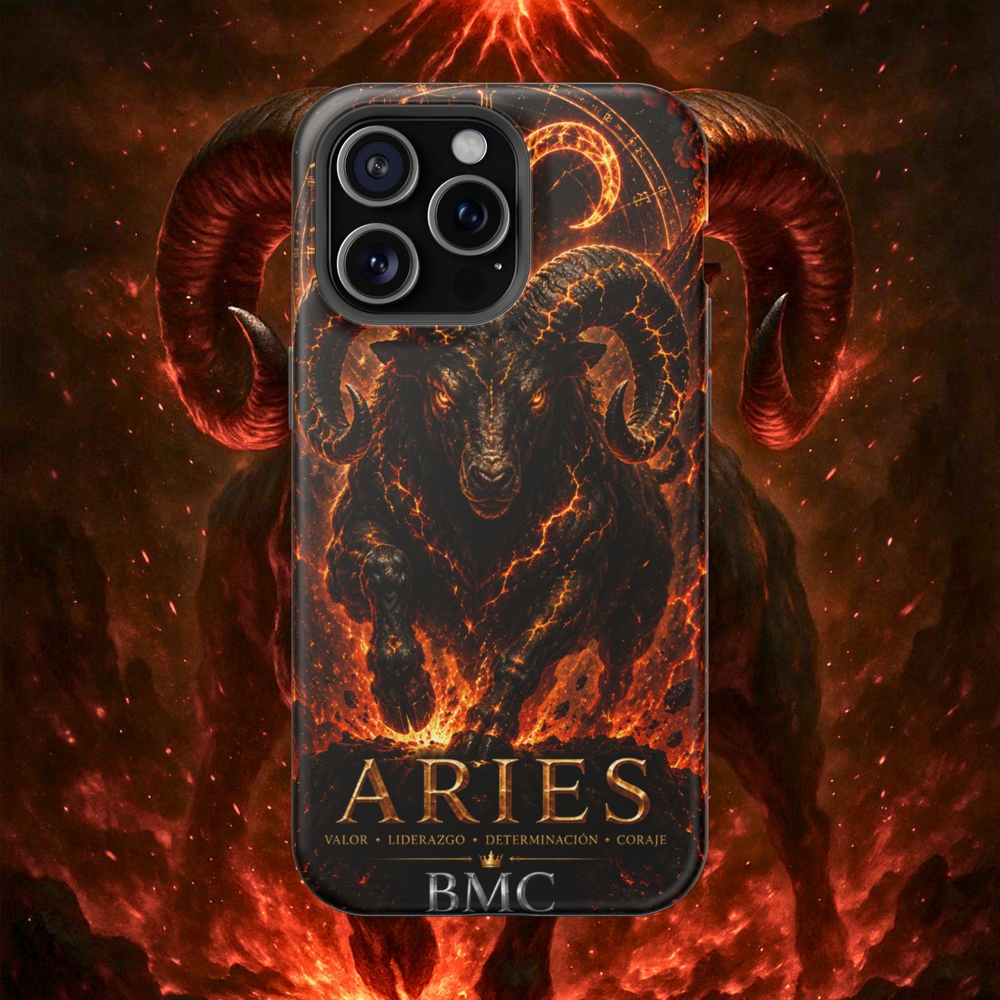 "Funda Magnética Reforzada ♈ Aries — Espíritu de fuego"