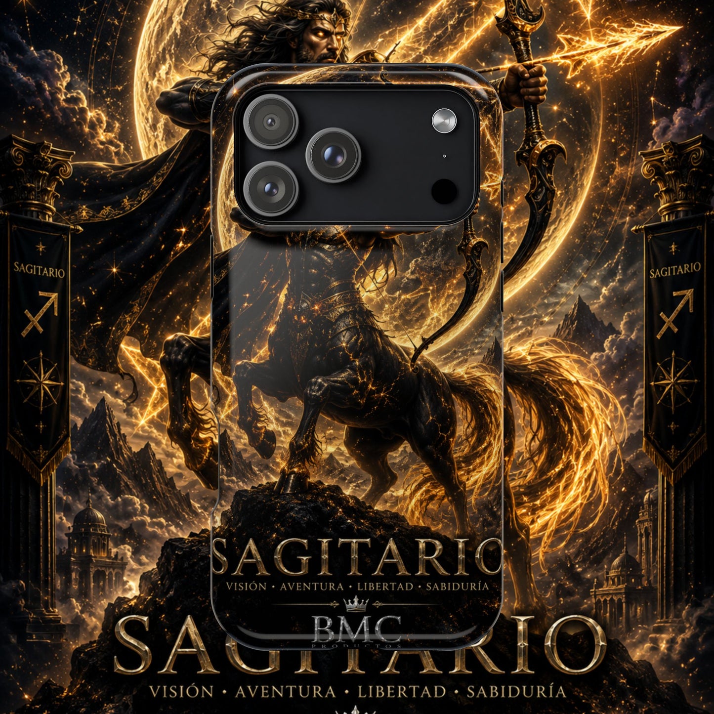 "Funda Magnética Reforzada Sagitario – El Cazador del Horizonte"