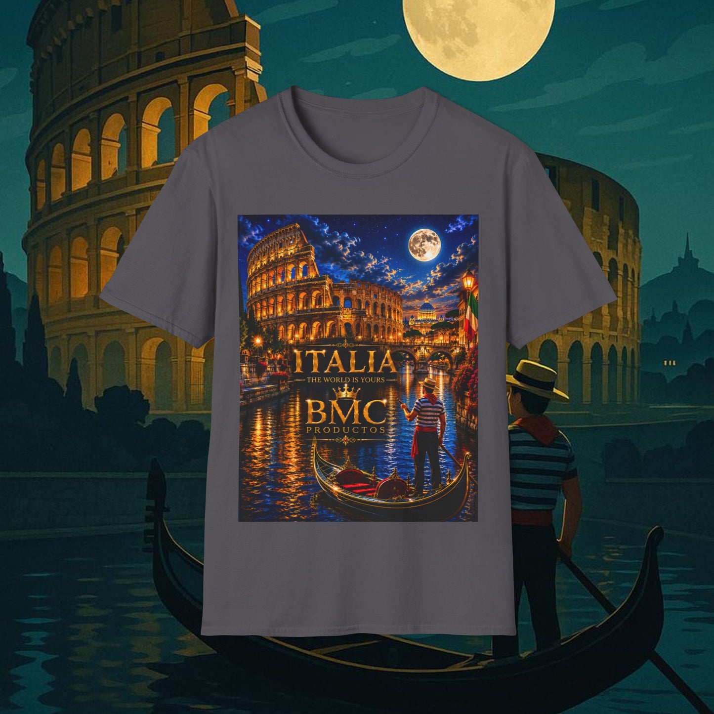 "Camiseta  Italia: Arte, Pasión y Sabores Eternos 🎨🍝🏛️"