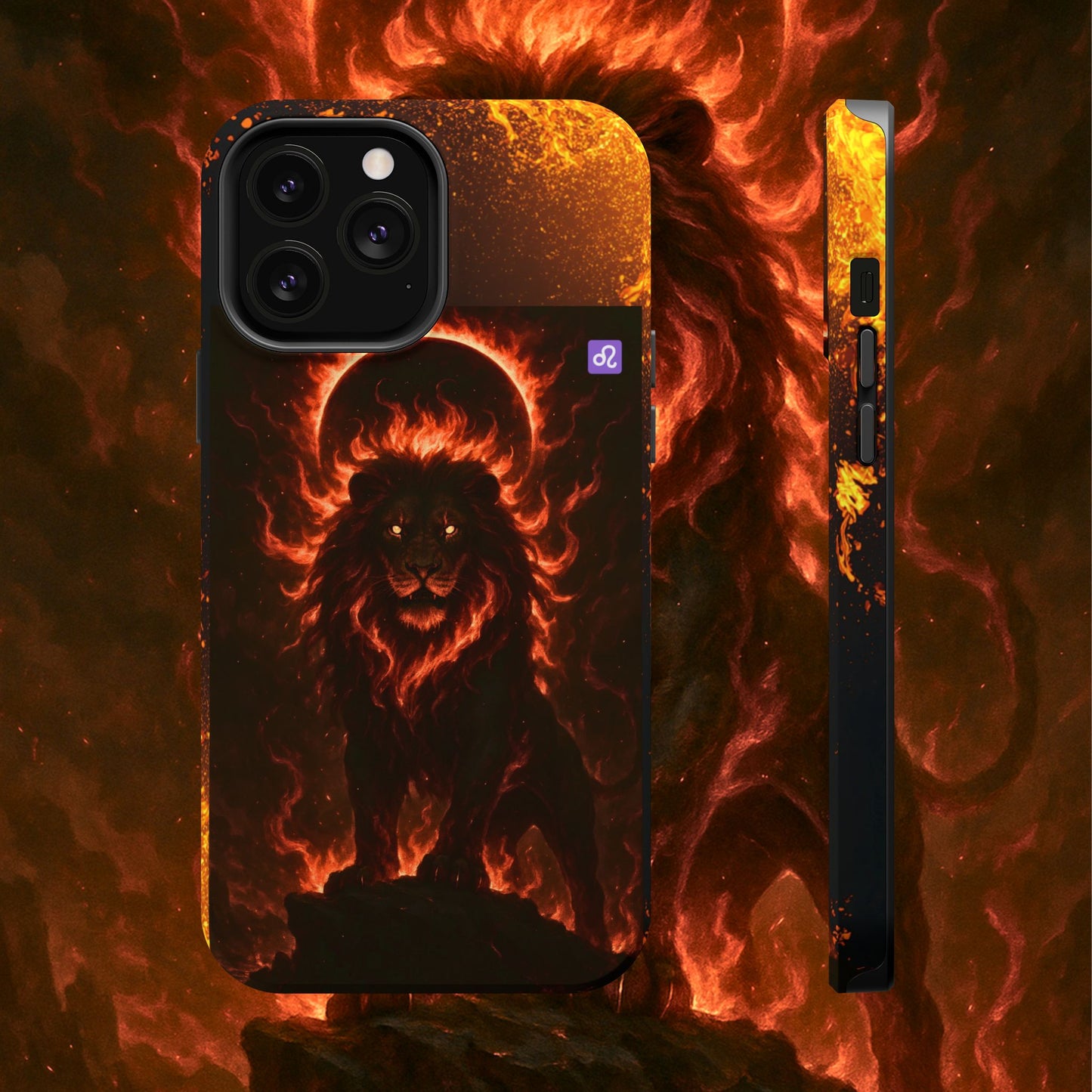 "Funda Magnética Reforzada ♌ Leo — Soberano del fuego eterno"