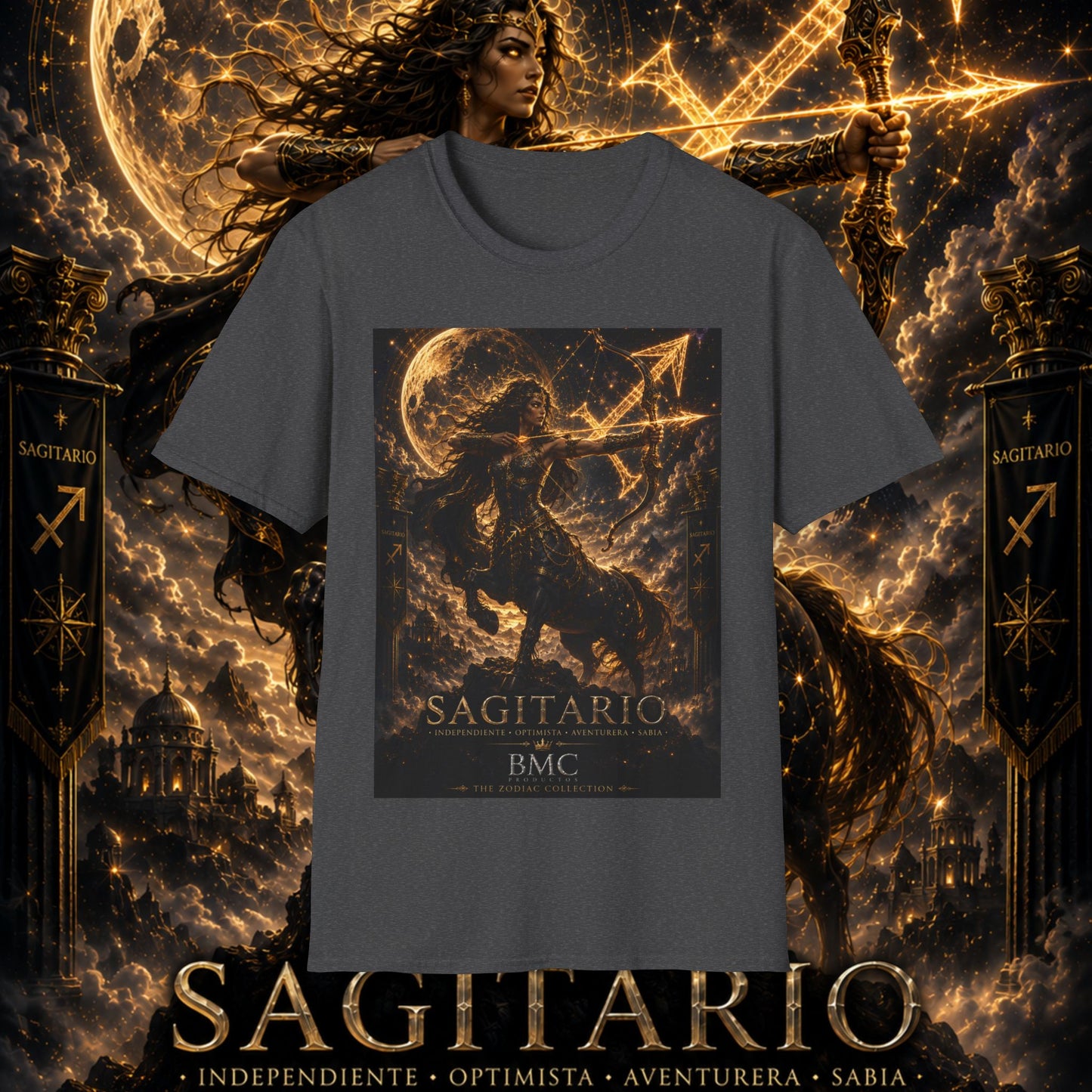"Camiseta Sagitario M – La Cazadora del Horizonte"