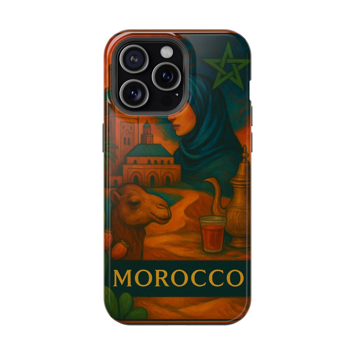 "Funda Magnética Reforzada Magnética Reforzada Marruecos: Magia del Desierto y Ciudades de Mil Colores 🐪🏜️🕌"